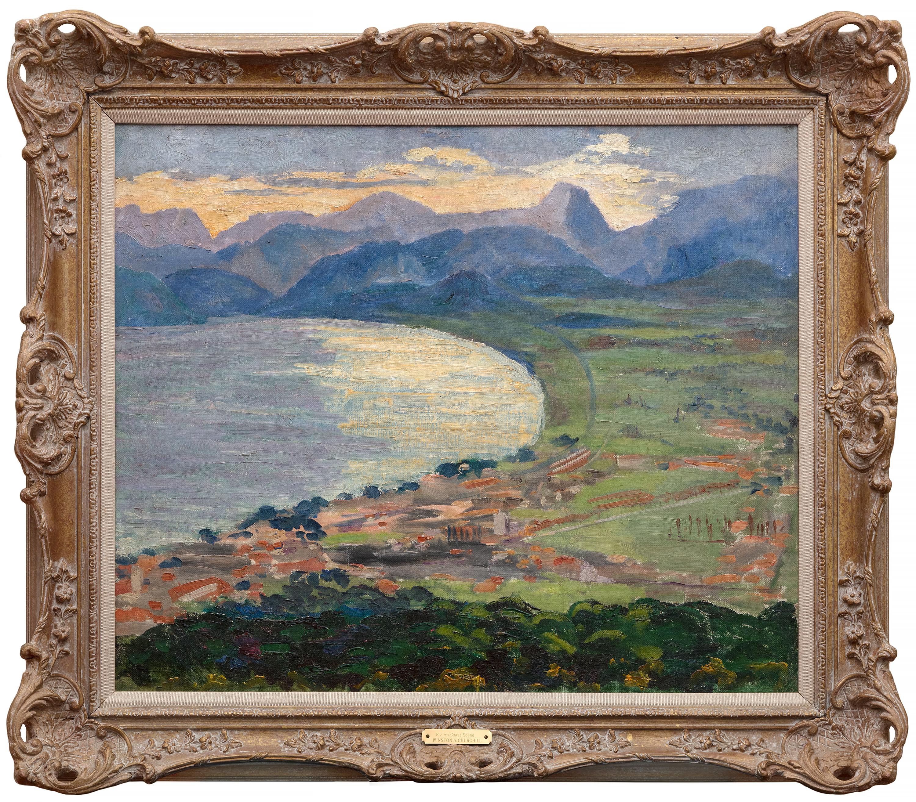 Riviera Coast Scene - Painting by Winston Churchill