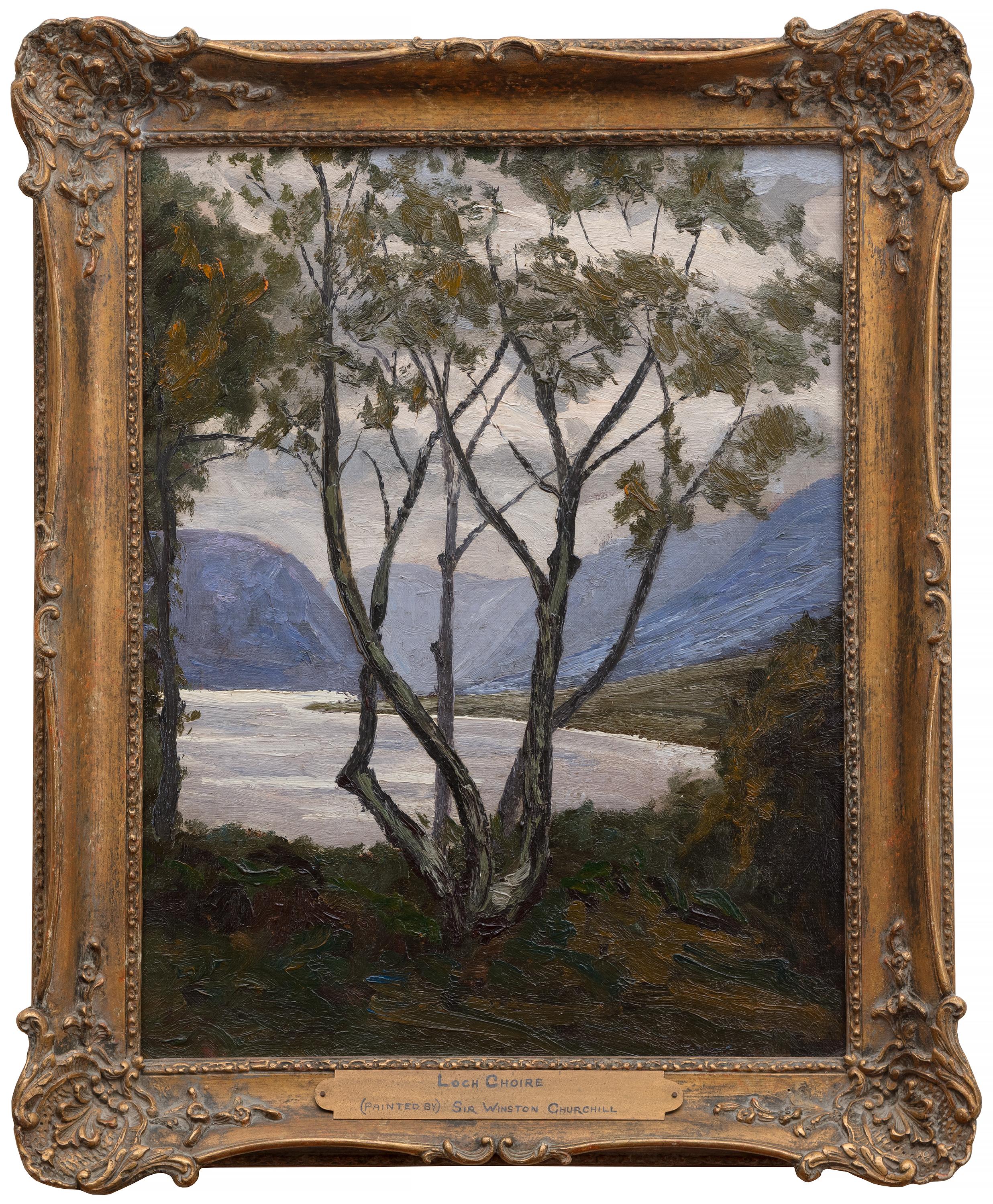 View of Loch Choire - Painting by Winston Churchill
