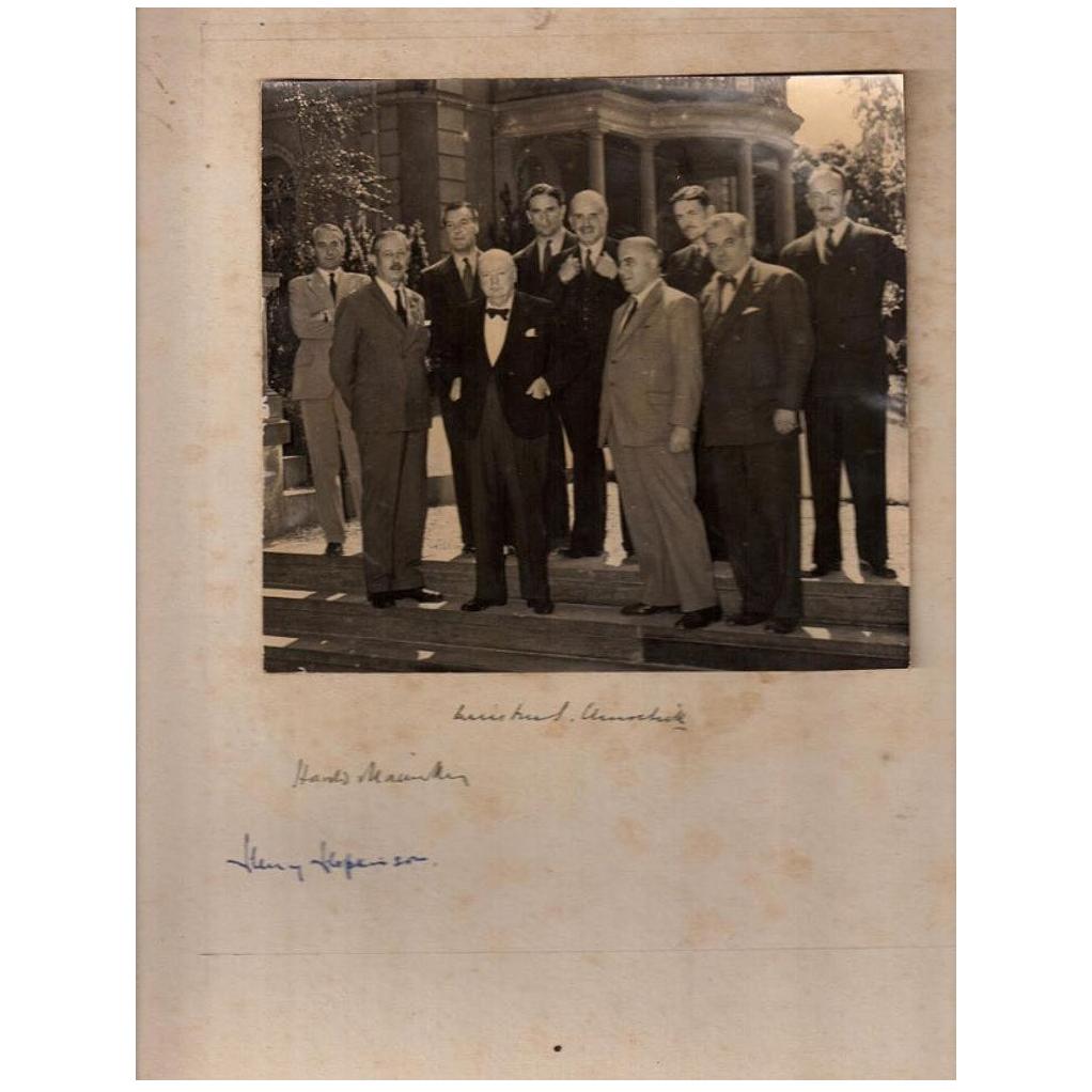Winston Churchill Signed Council of Europe Photograph