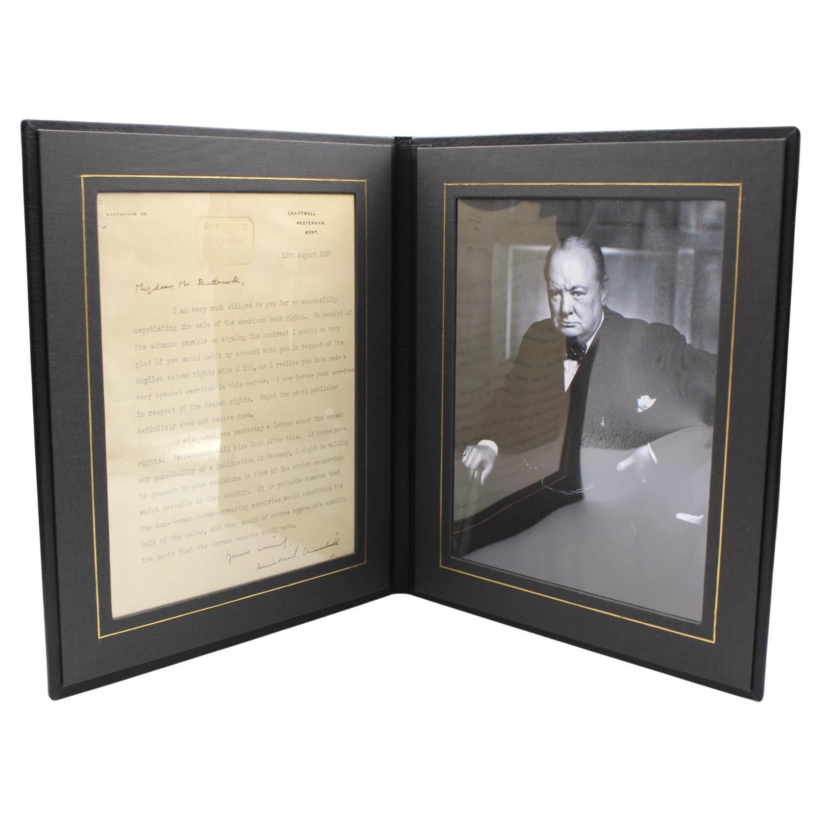Winston Churchill Signed Letter to British Publisher Thornton Butterworth, 1937 For Sale