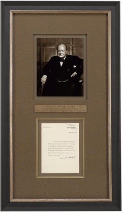 Winston Churchill Signed Typed Letter, to the English-Speaking Union, Feb. 1957