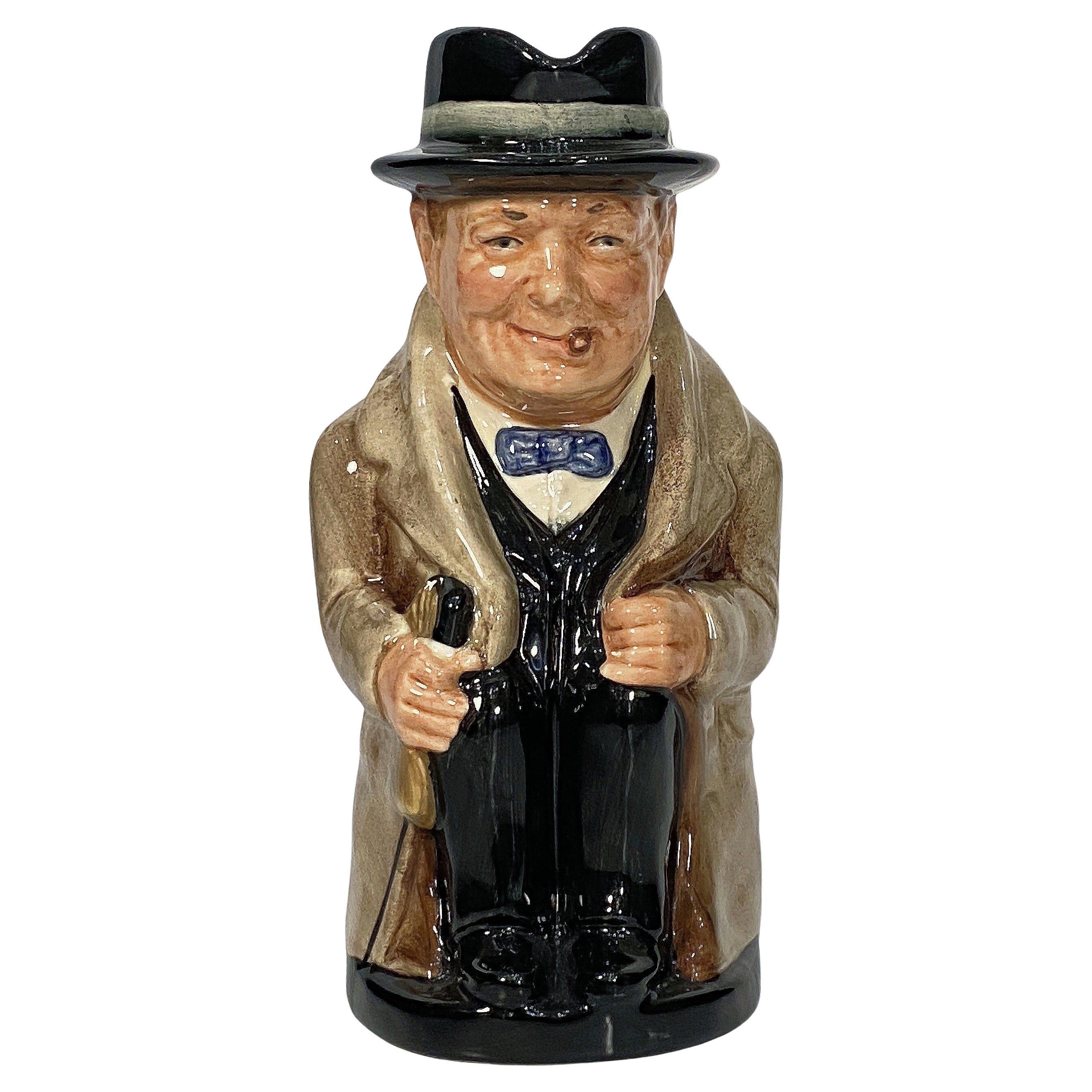 A handsome vintage Winston Churchill collectible character jug or 