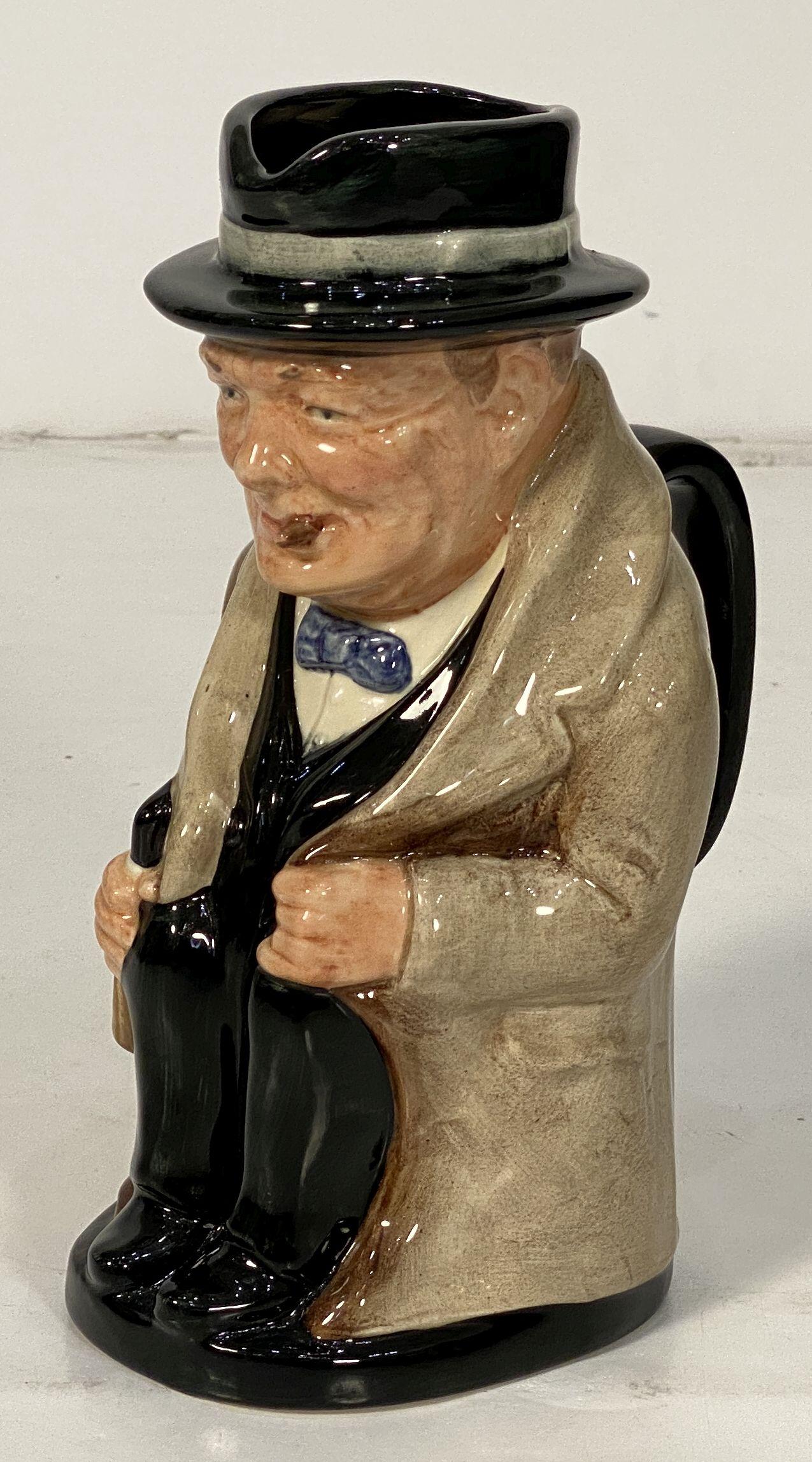 Preciosa jarra decorativa de colección del personaje Winston Churchill o 