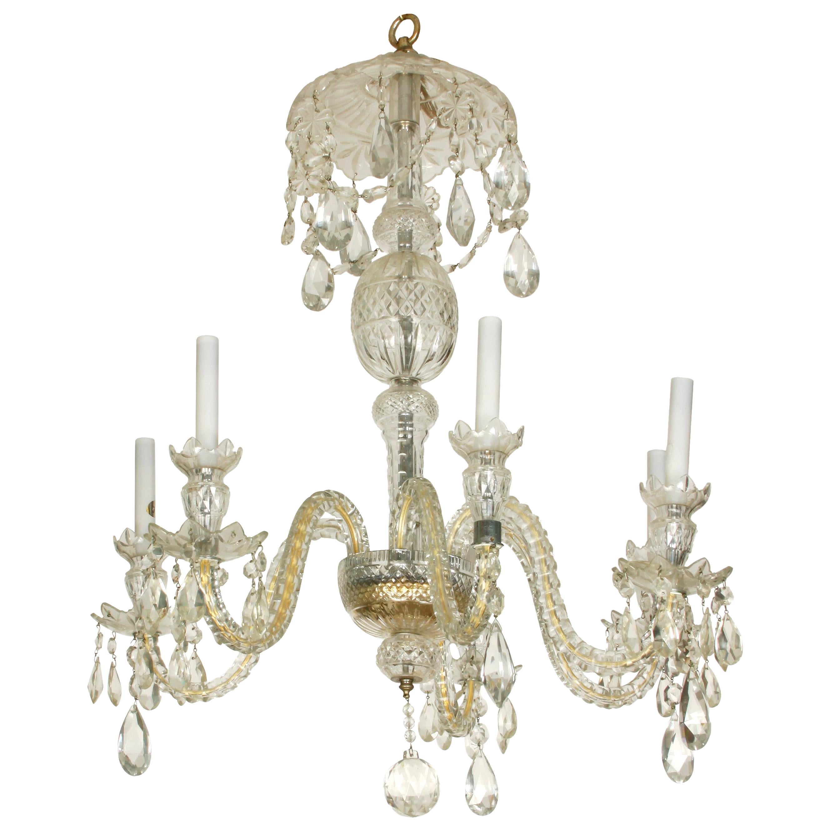 Lustre en cristal Winston, circa 1940s en vente