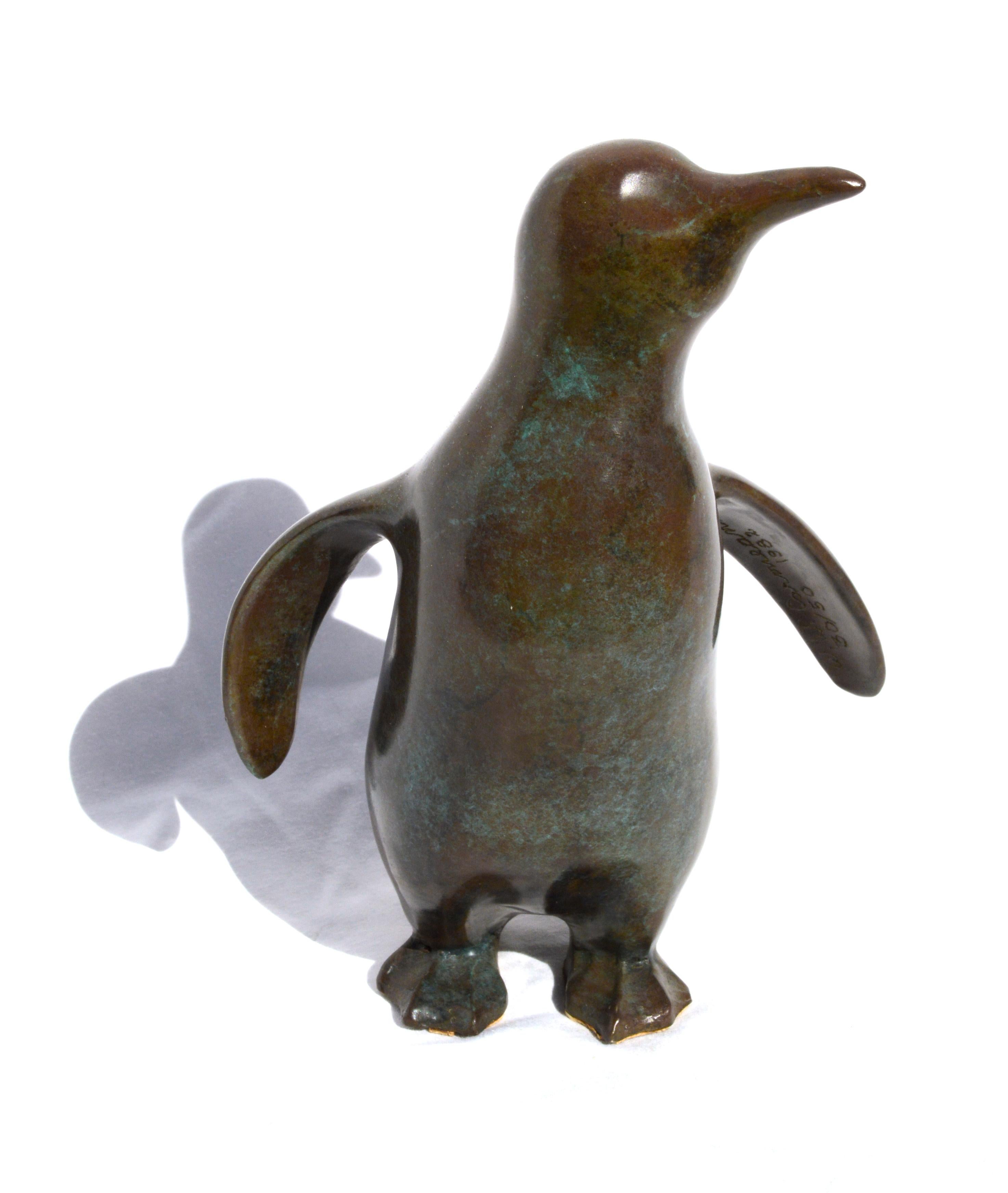 Winston Walter Carmean Figurative Sculpture - Penguin Sculpture #14 of 50 by Winston Carmean for the Cousteau Foundation Rare