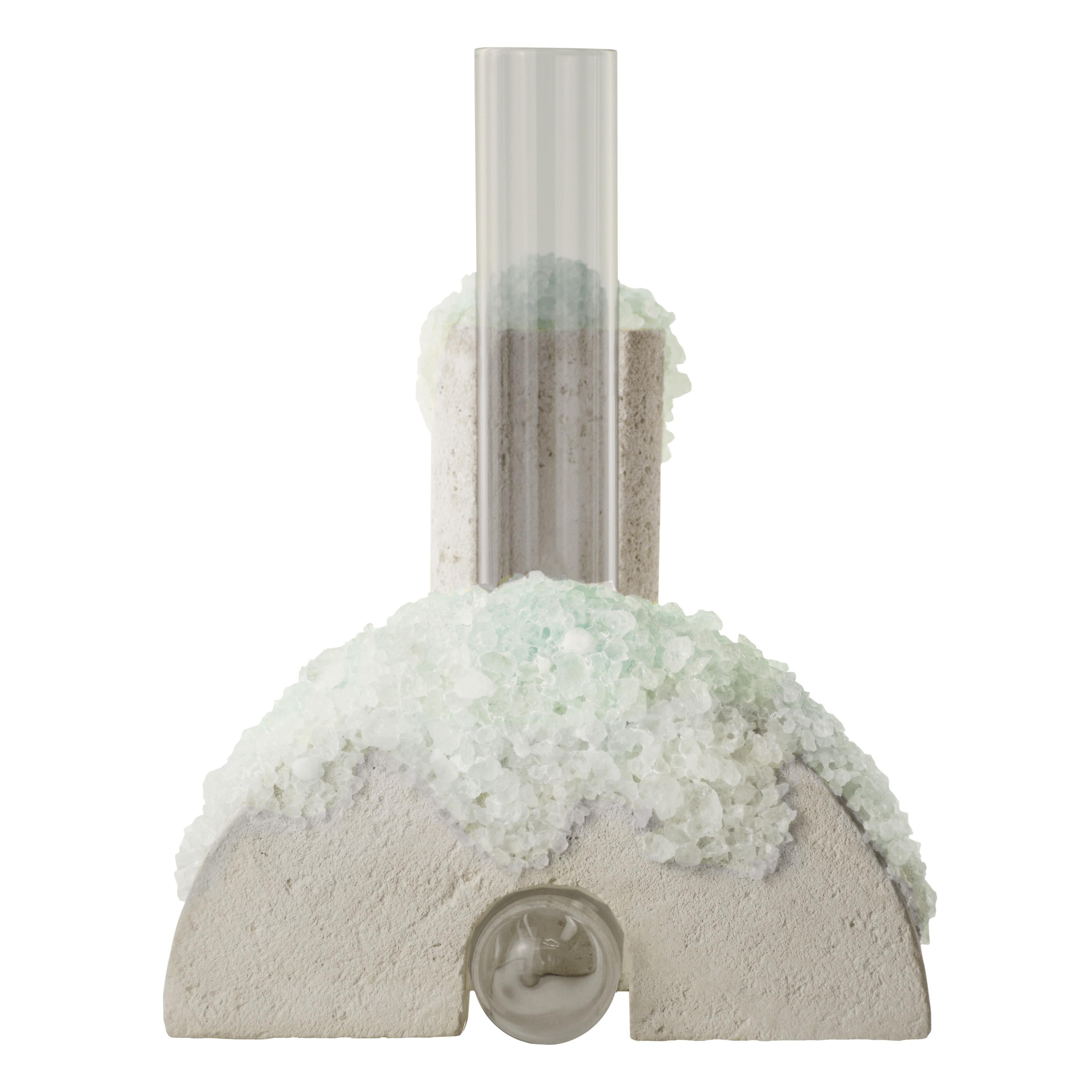 Winter 1 Cochlea della Metamorfosi 1 Seasons Edition Vase by Coki Barbieri
Dimensions: W 18,5 x D 15 x H 24 cm.
Materials: Handcrafted stone made with Matera stone fragments, sedimentary rocks of the Italian Apennines and pure water, Italian rock