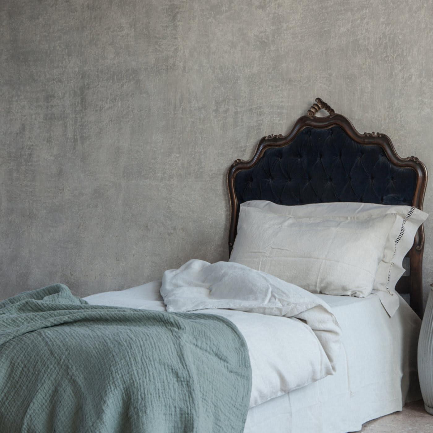Italian Winter Bed Sage Linen Set For Sale