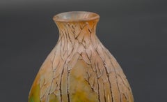 Vase Legras de la forêt d'hiver, France, début du 20e siècle