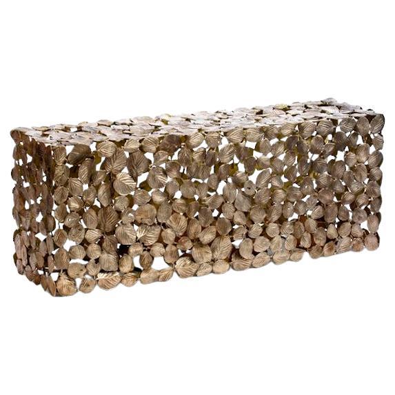 Winter Hazel Leaf Bench