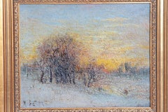 "Winter Landscape at Sunset" by Austrian Karl Eugene Felix