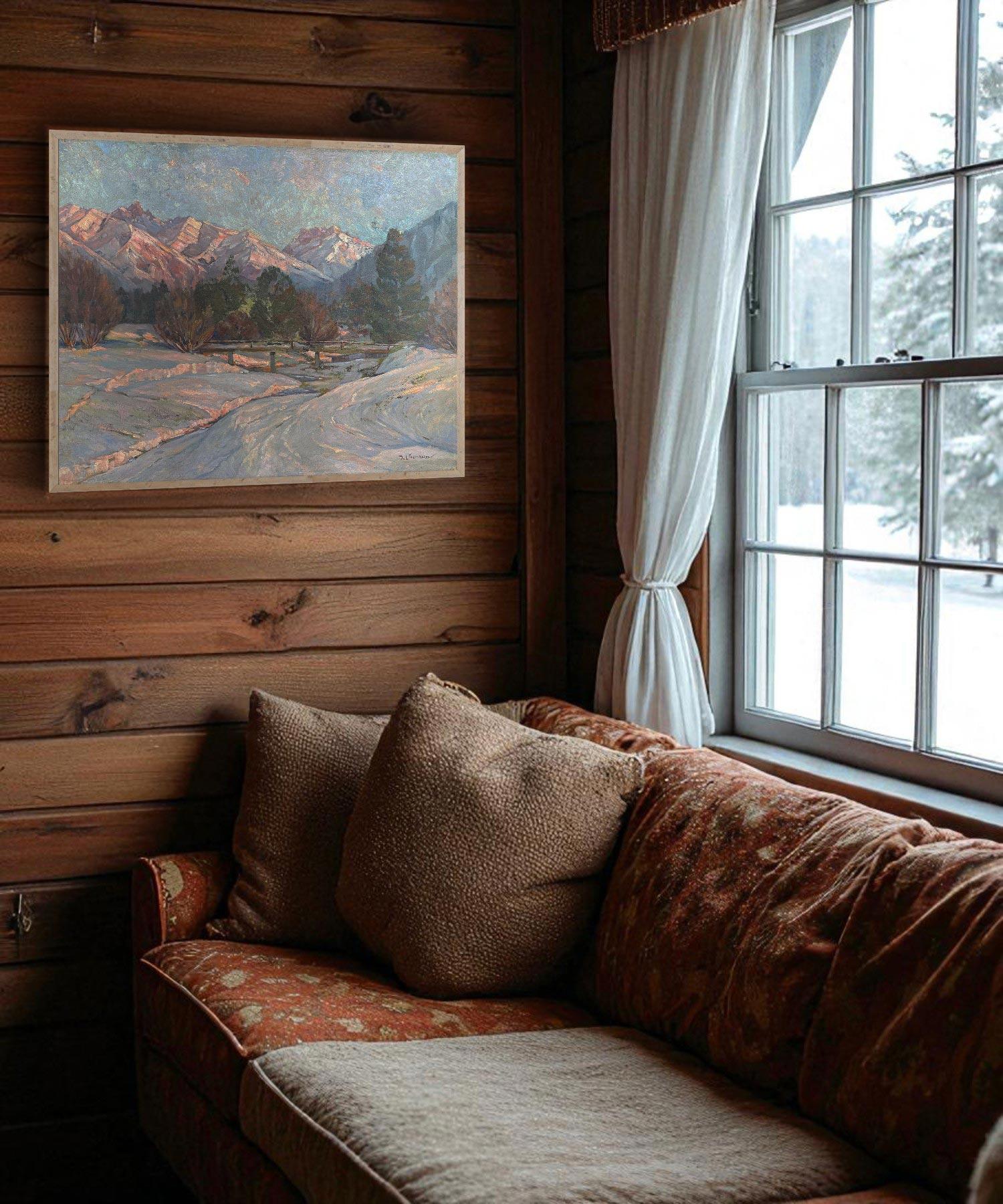 Allemand A Winter Landscape European Alps (Paysage d'hiver des Alpes européennes) en vente