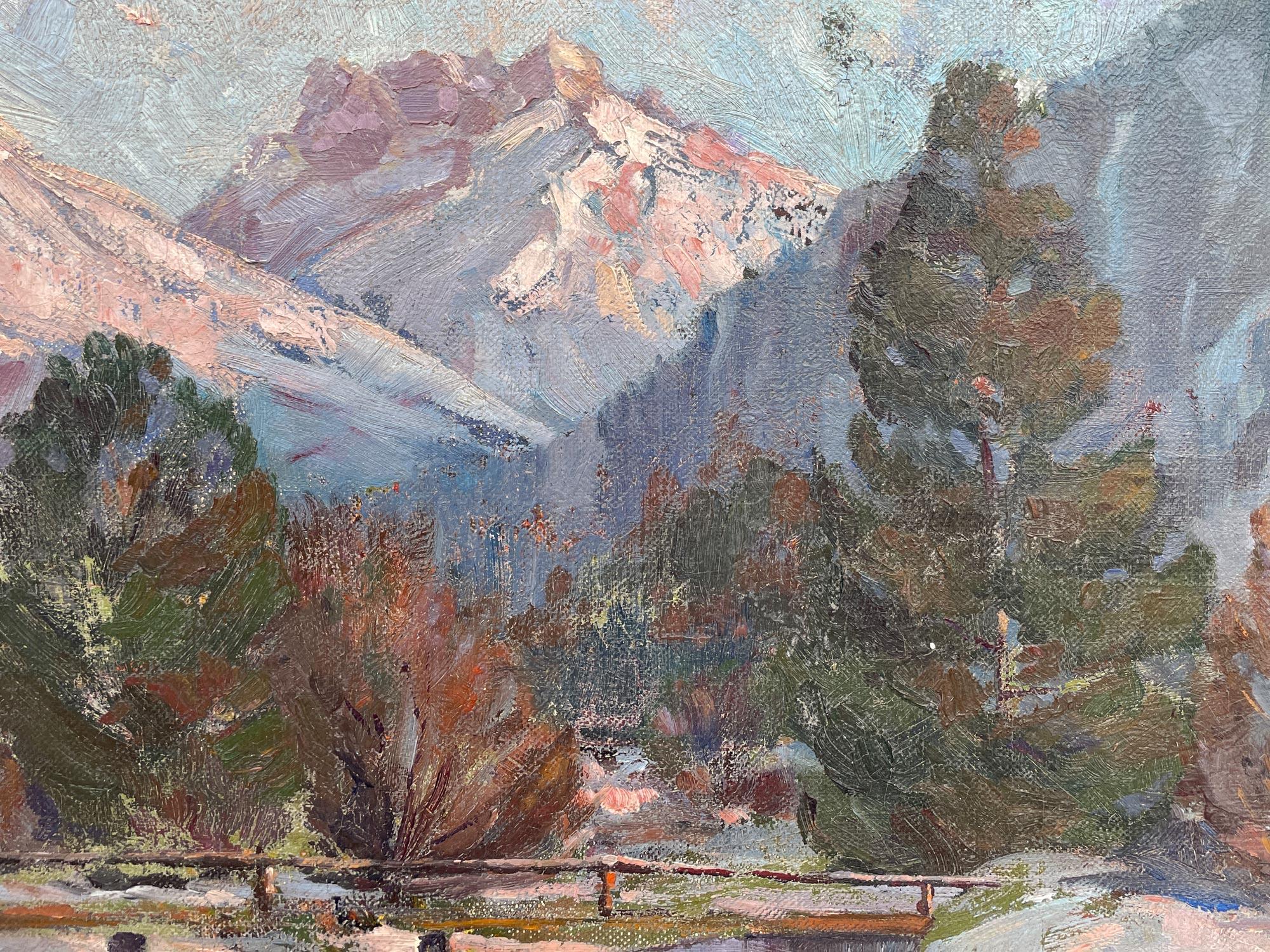 A Winter Landscape European Alps (Paysage d'hiver des Alpes européennes) Bon état - En vente à Vo', Veneto