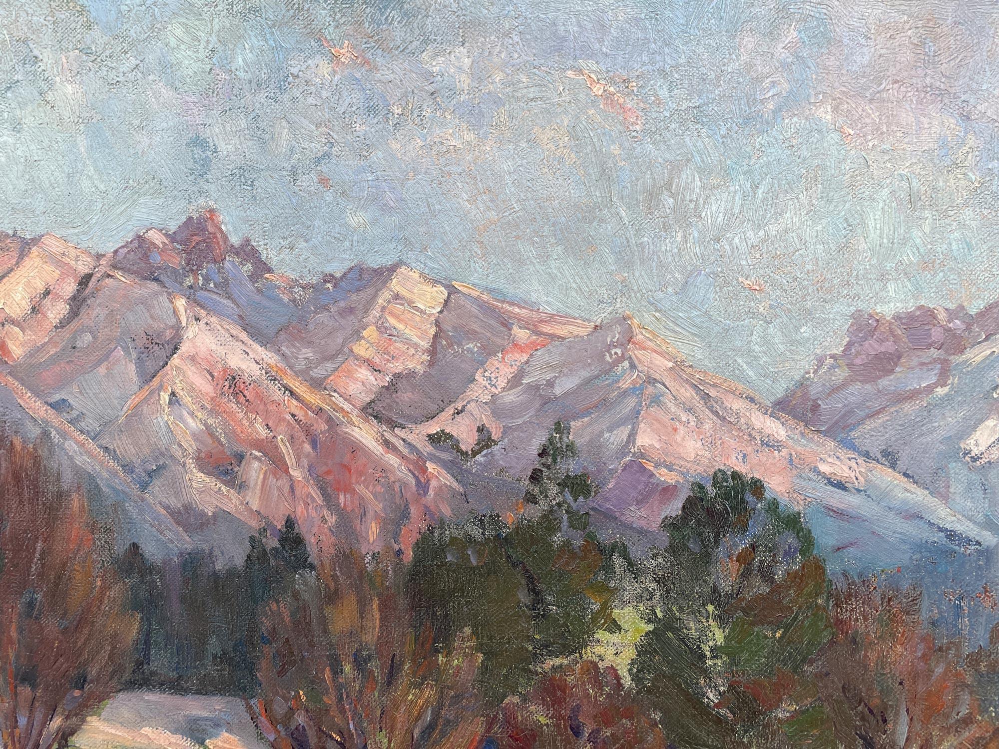 A Winter Landscape European Alps (Paysage d'hiver des Alpes européennes) en vente 1