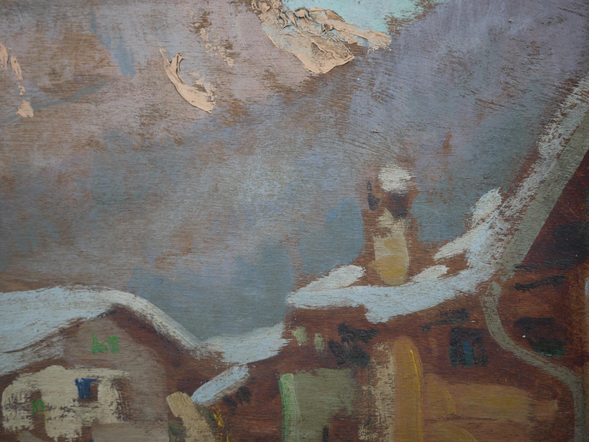 italien Paysage d'hiver à Vigo di Fassa - Italie - Dolomites en vente