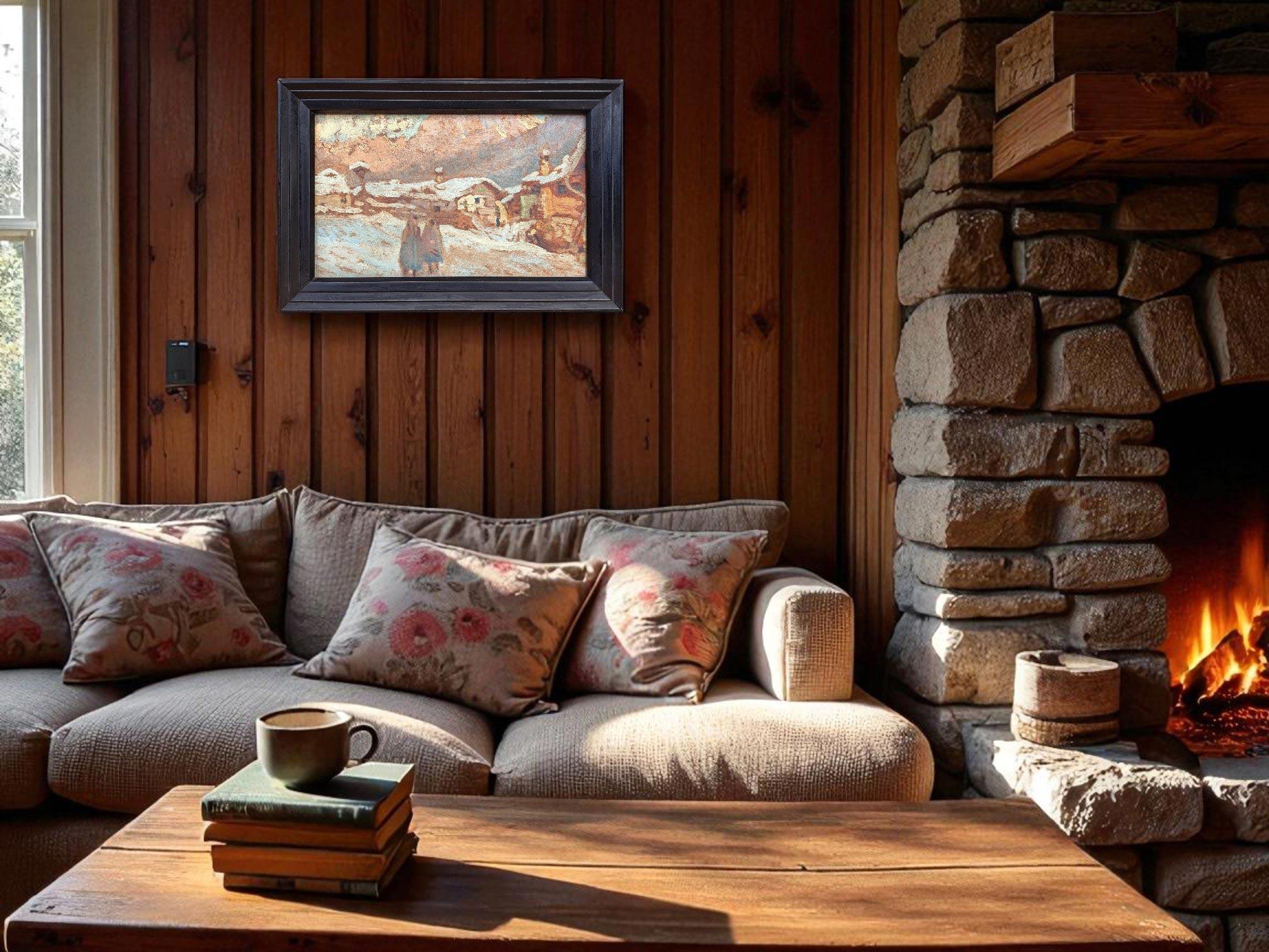 Paysage d'hiver à Vigo di Fassa - Italie - Dolomites en vente 1