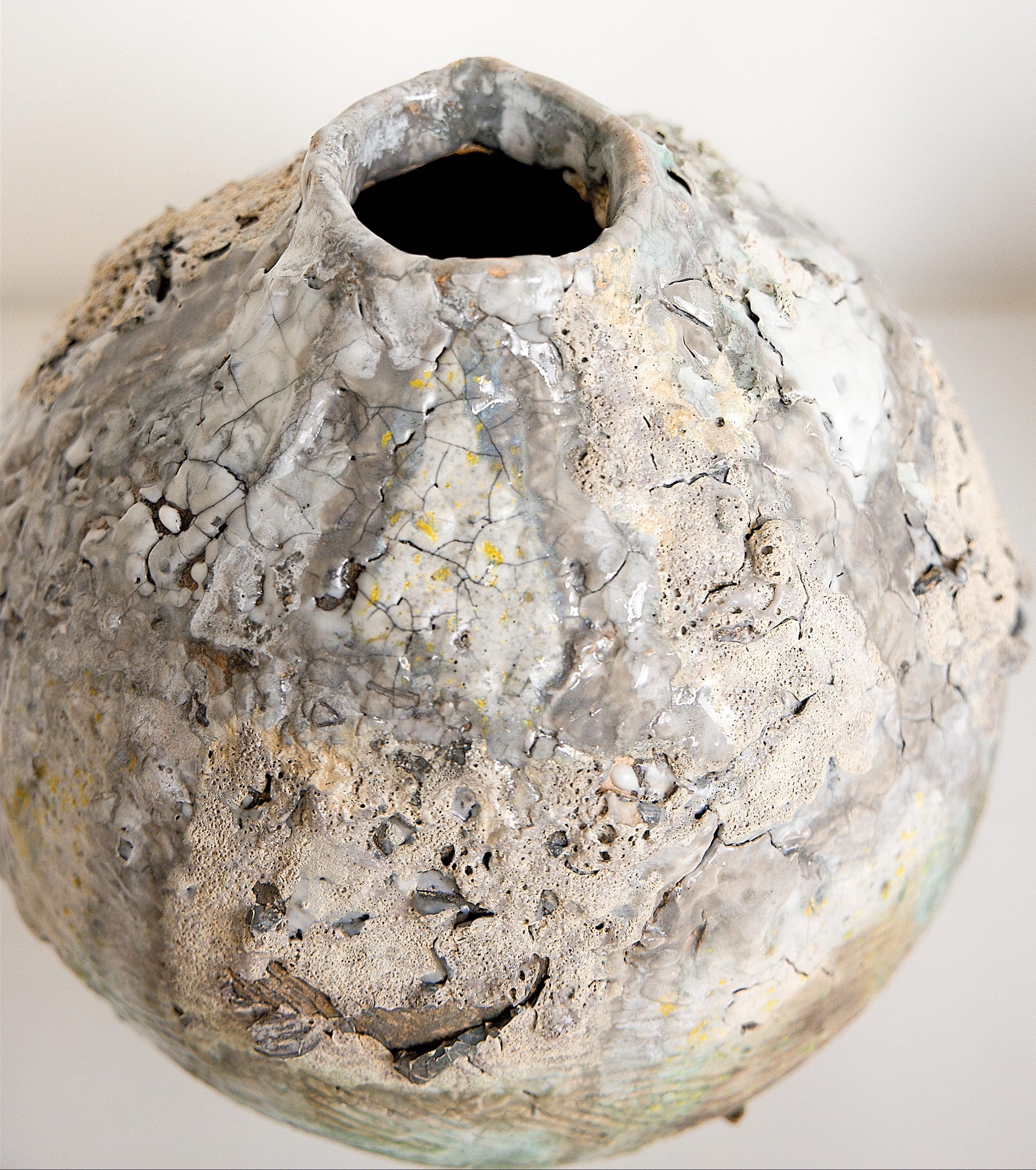 Winter Moon Cracked Vase For Sale 6