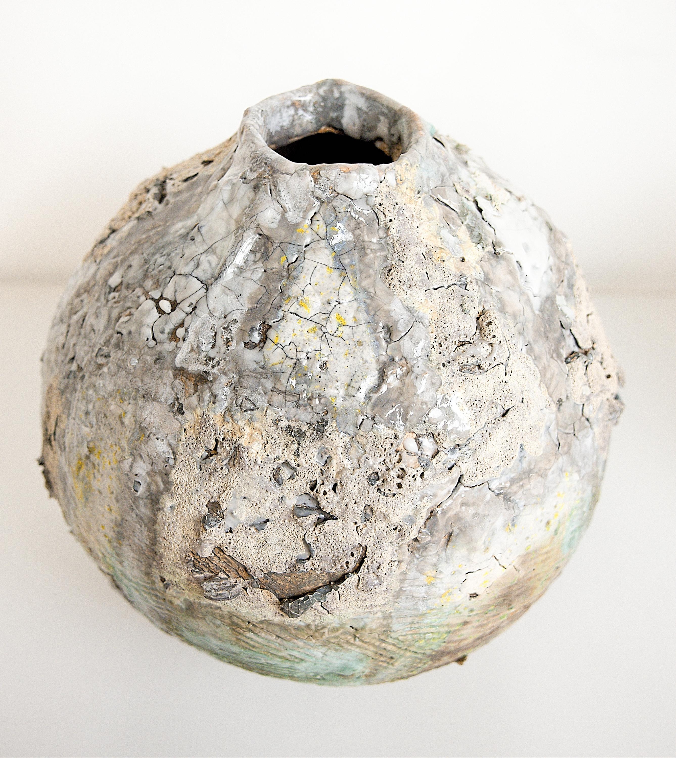 Winter Moon Cracked Vase For Sale 8