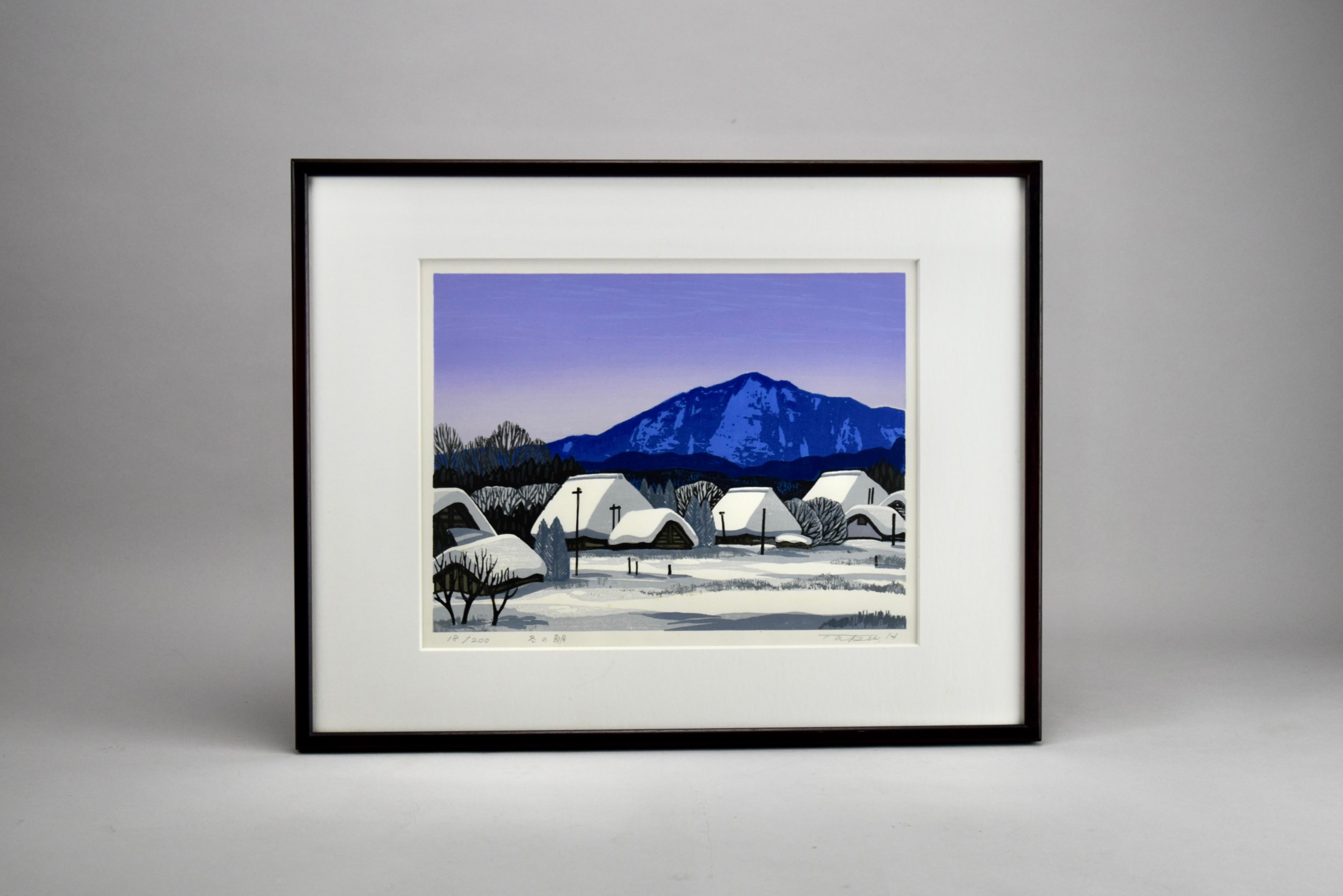 Mid-Century Modern Winter Morning by Taku Harada 1960 For Sale