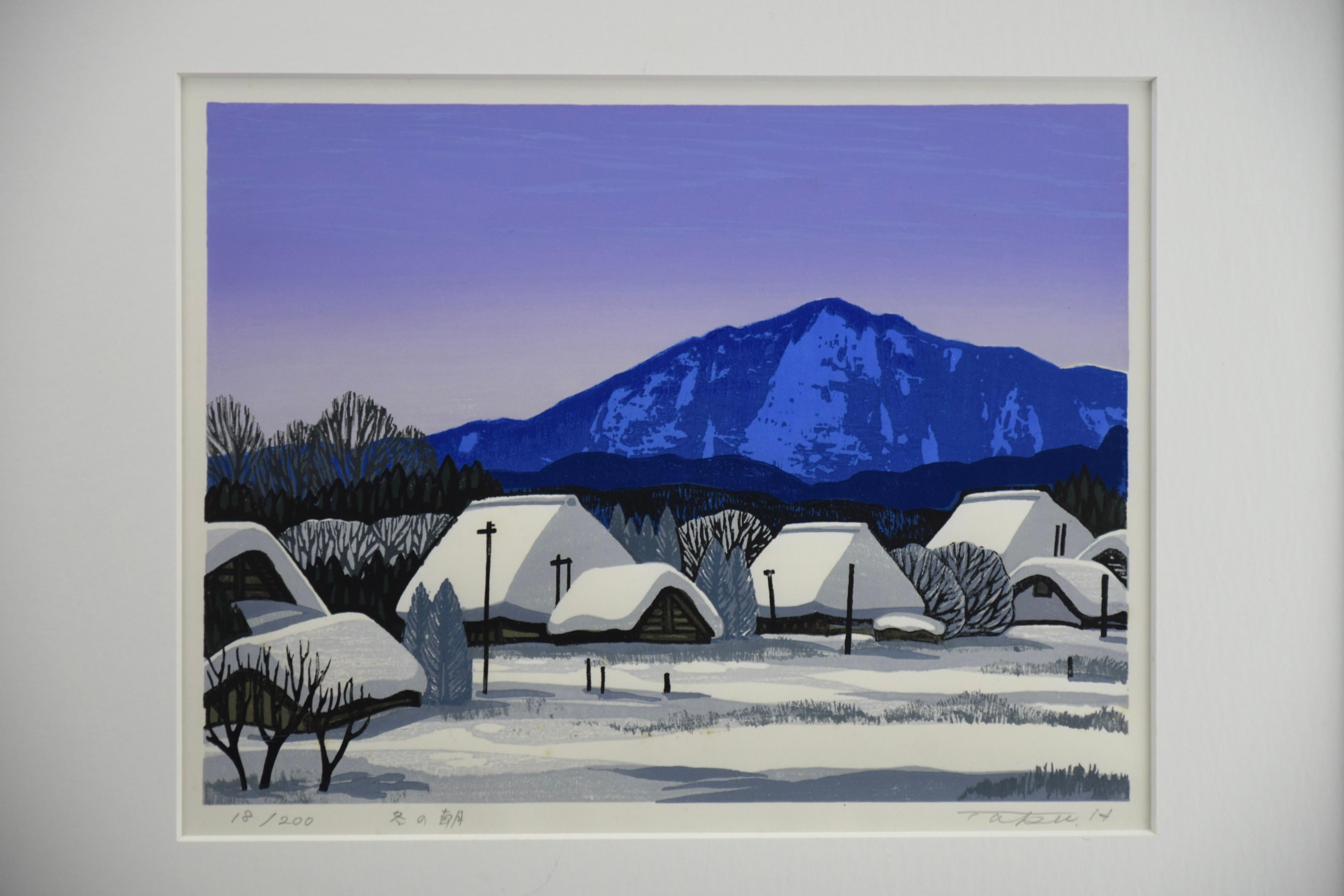 Winter Morning by Taku Harada 1960 In Good Condition For Sale In Weesp, NL