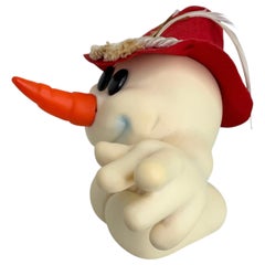 Winter Olympic Games 1976 Rubber Mascot Snowman Piggy Bank Vintage Austria