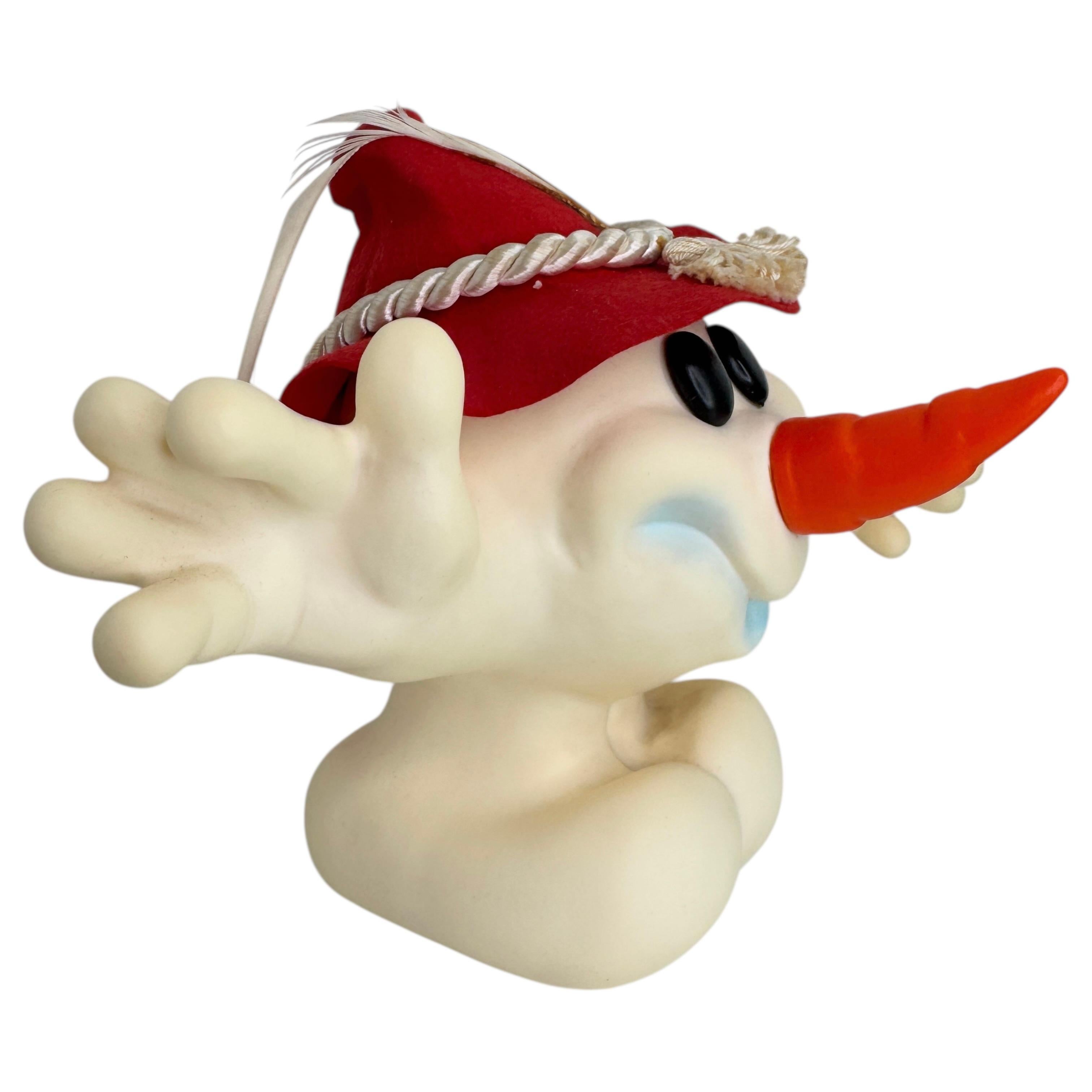 Caoutchouc Les Jeux olympiques d'hiver 1976 Mascot Snowman Piggy Bank Vintage Autriche en vente