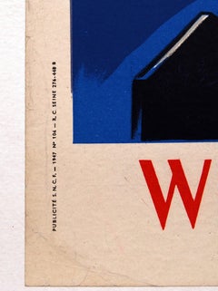 Winter Sports in France Poster by Vecoux for Paul Martial, 1947