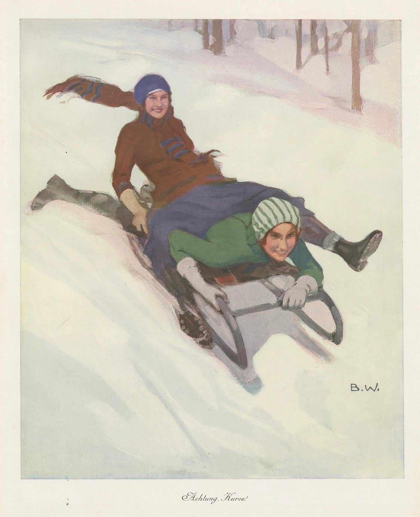 Estampa de deportes de invierno - 