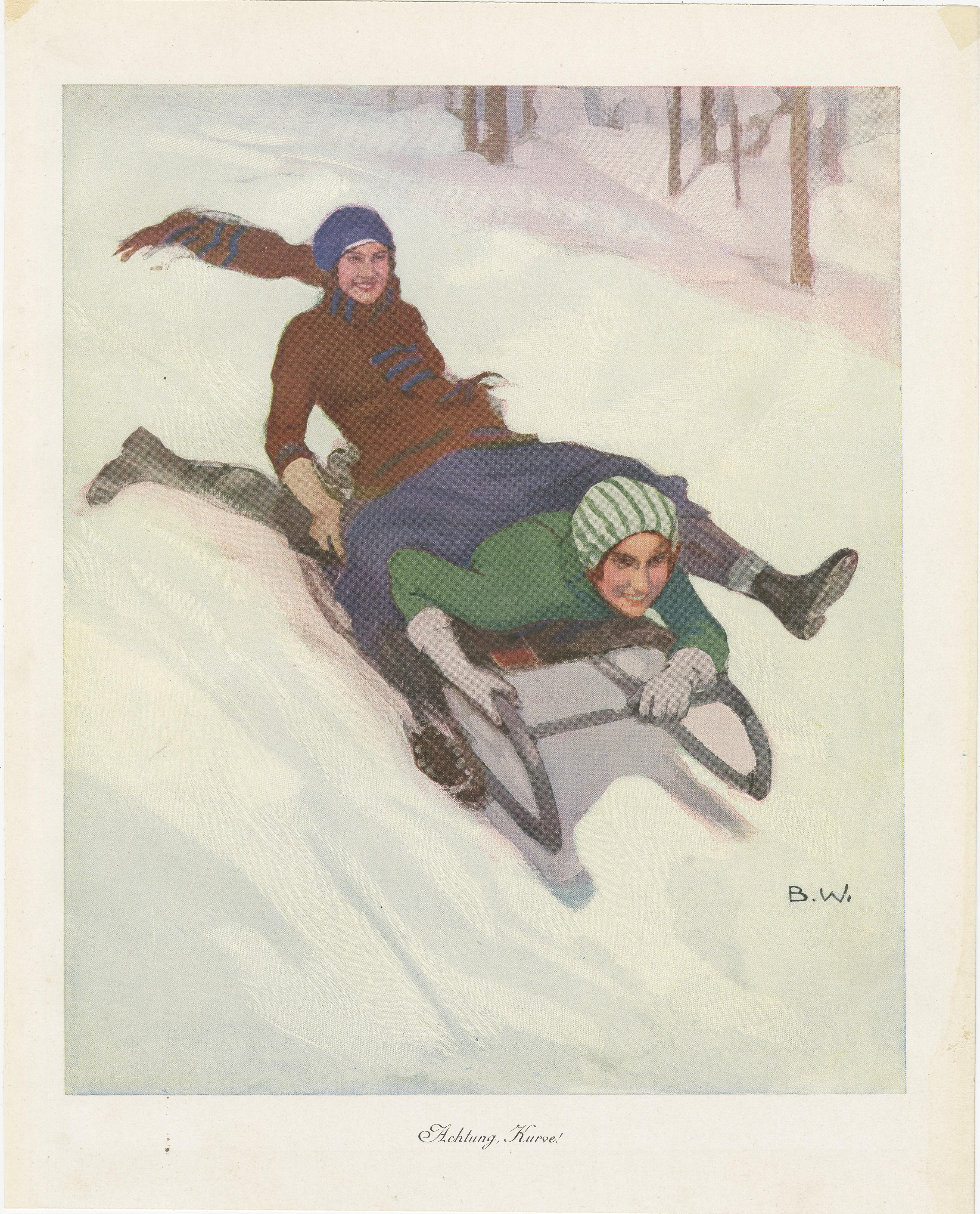 Estampa de deportes de invierno - 