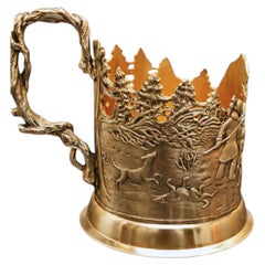 Winter Traditions Sterling Silver Gilt Cup Holder- Konforti-Handcrafted To Order