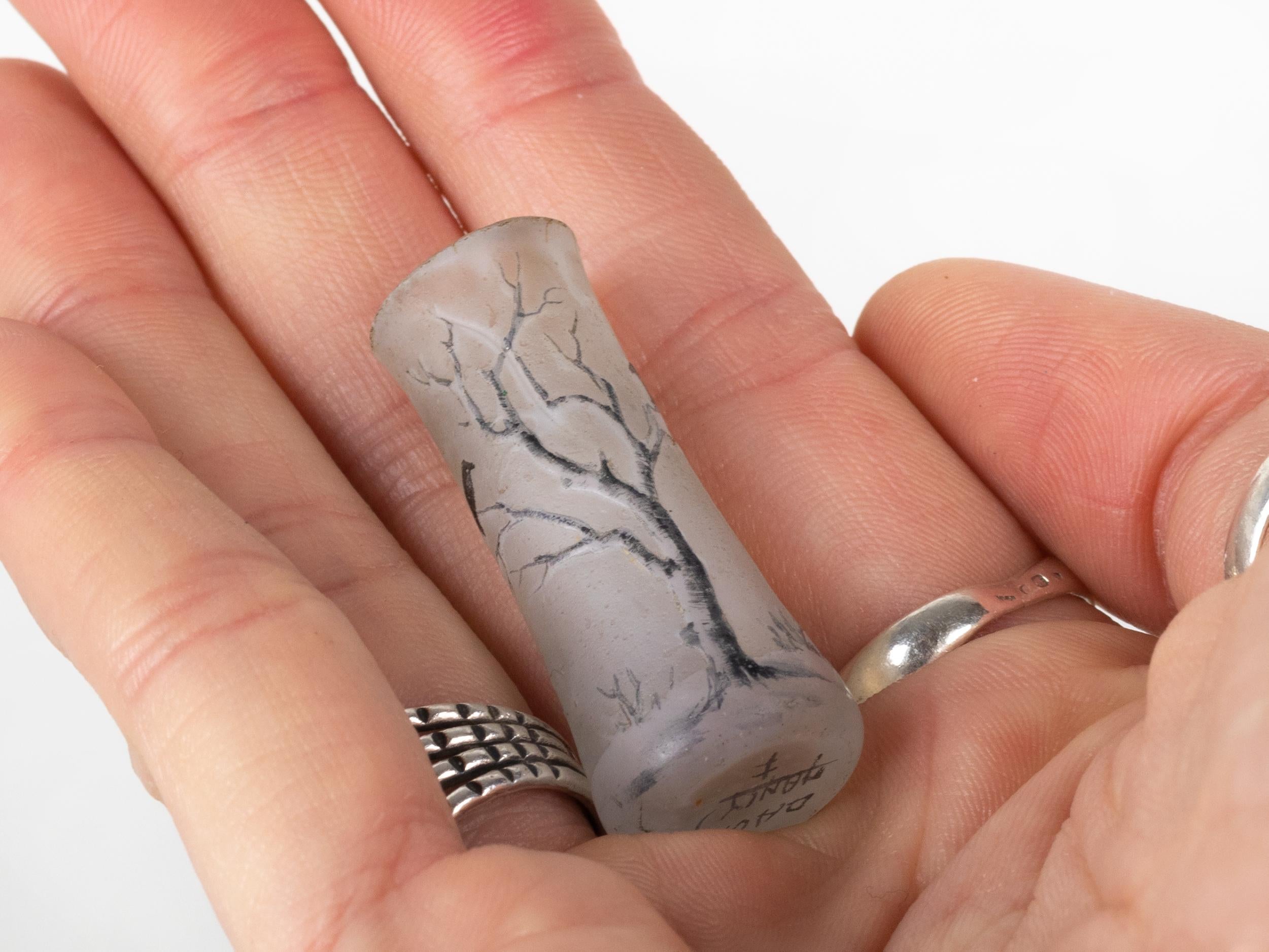 Jarrón en miniatura Árbol de invierno de Daum, 1900 Vidrio en venta
