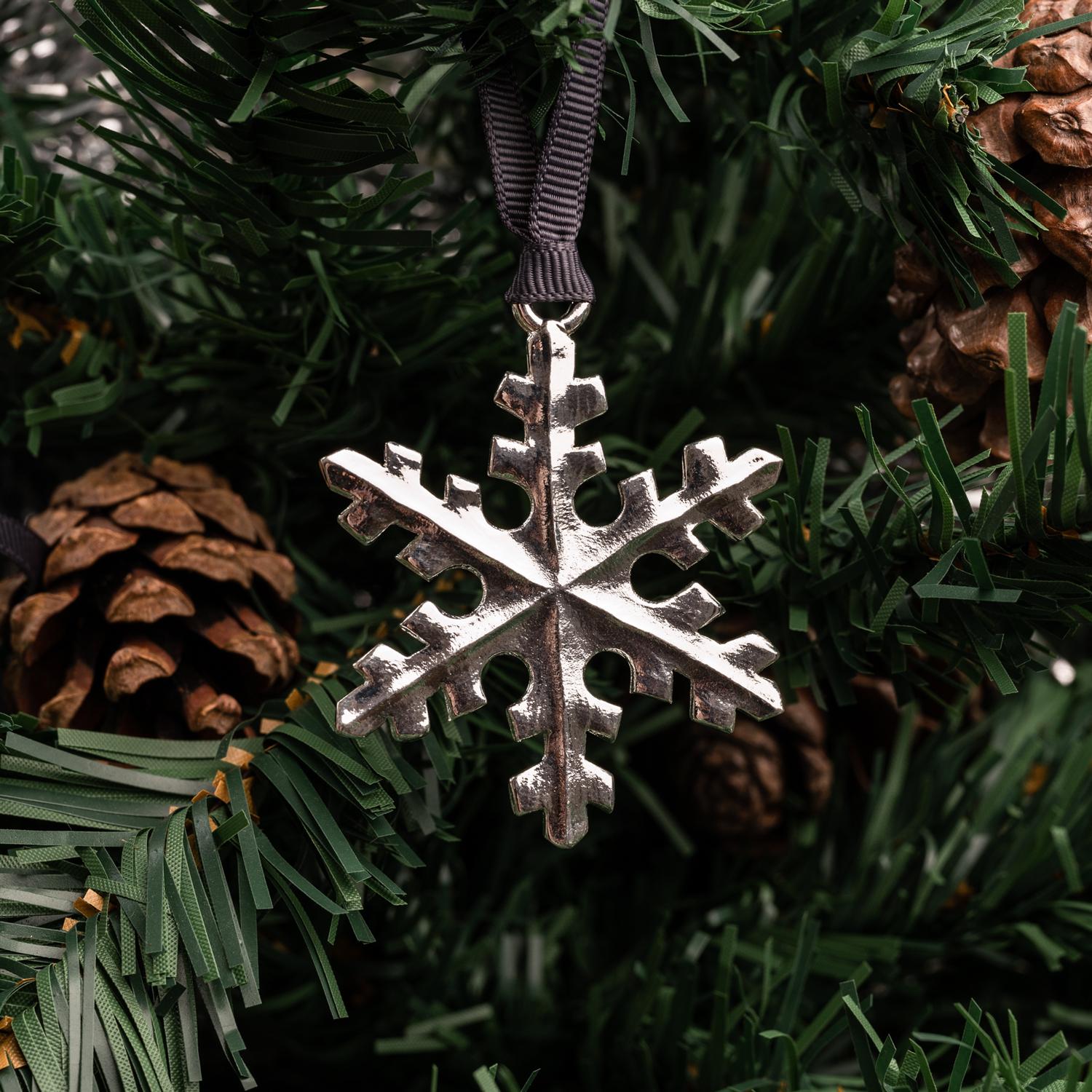 Women's or Men's Winter Wonderland Christmas Decoration Set In Silver For Sale