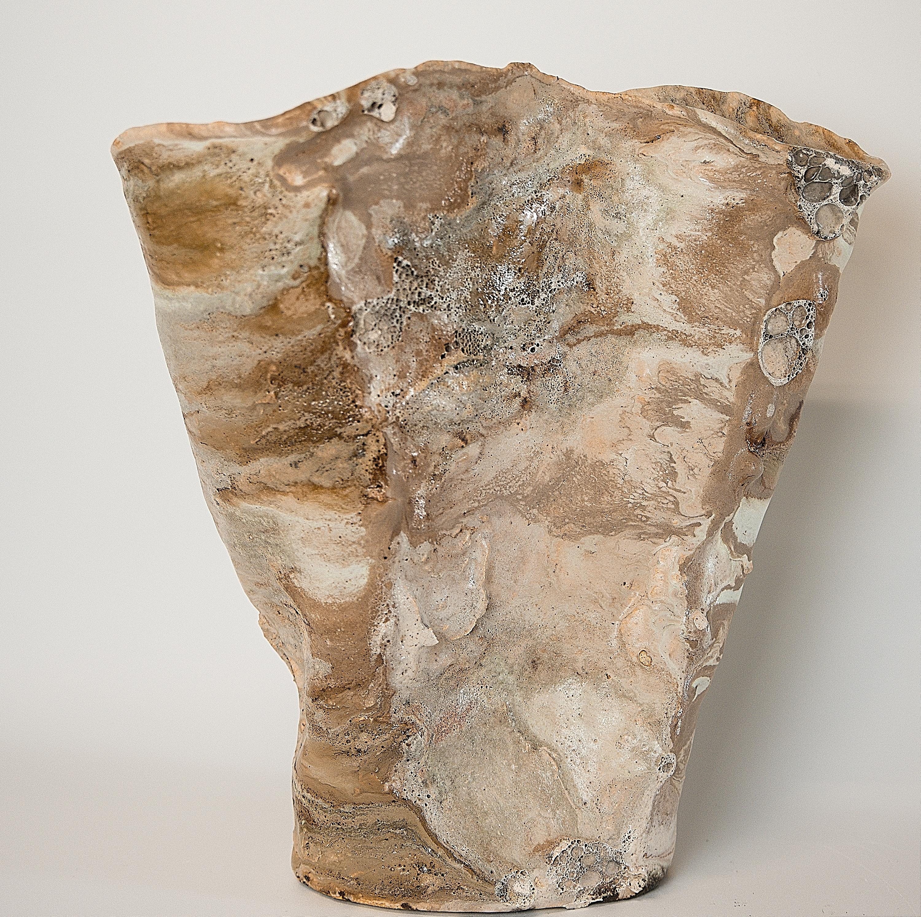 Winter Woods Sculpted Ceramic Vase Vessel III 6