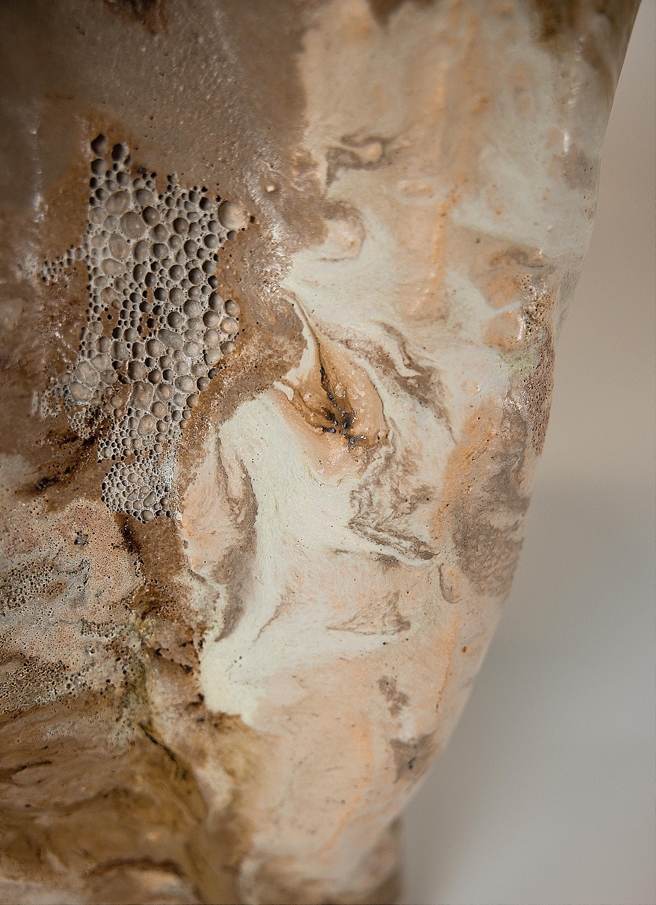 Winter Woods Sculpted Ceramic Vase Vessel III In New Condition In Van Nuys, CA