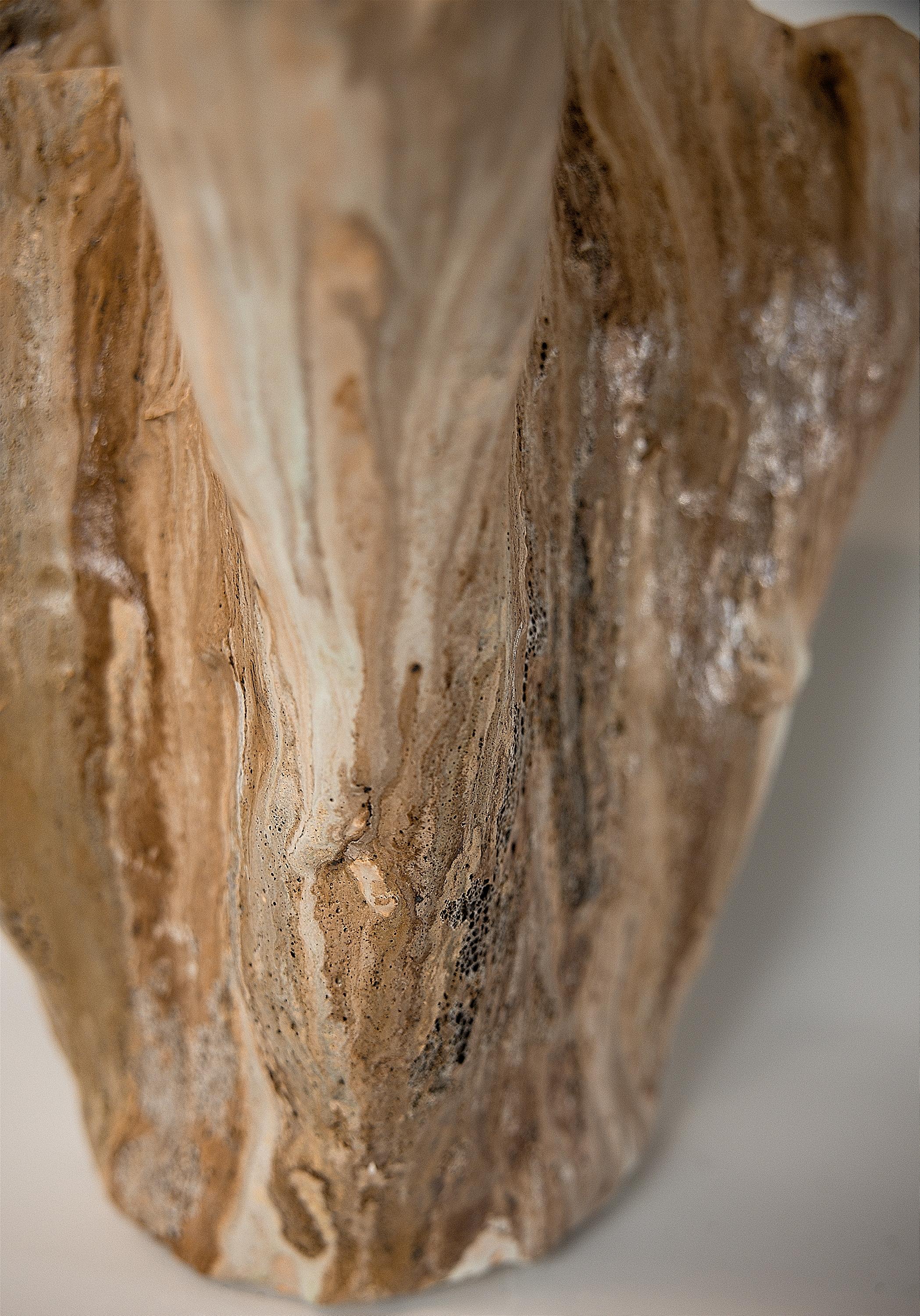 Winter Woods Sculpted Ceramic Vase Vessel IV For Sale 3