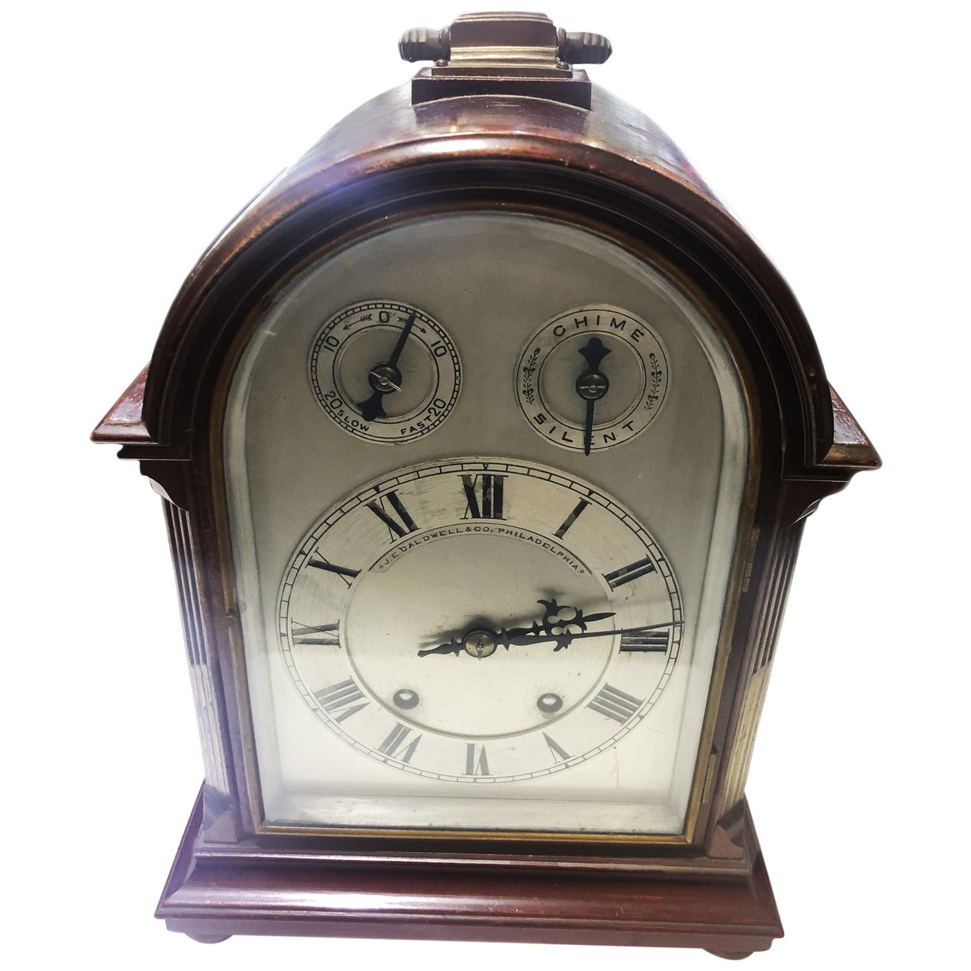 Winterhalder & Hofmeier for J.E Caldwell & Co. Philadelphia Bracket Table Clock For Sale