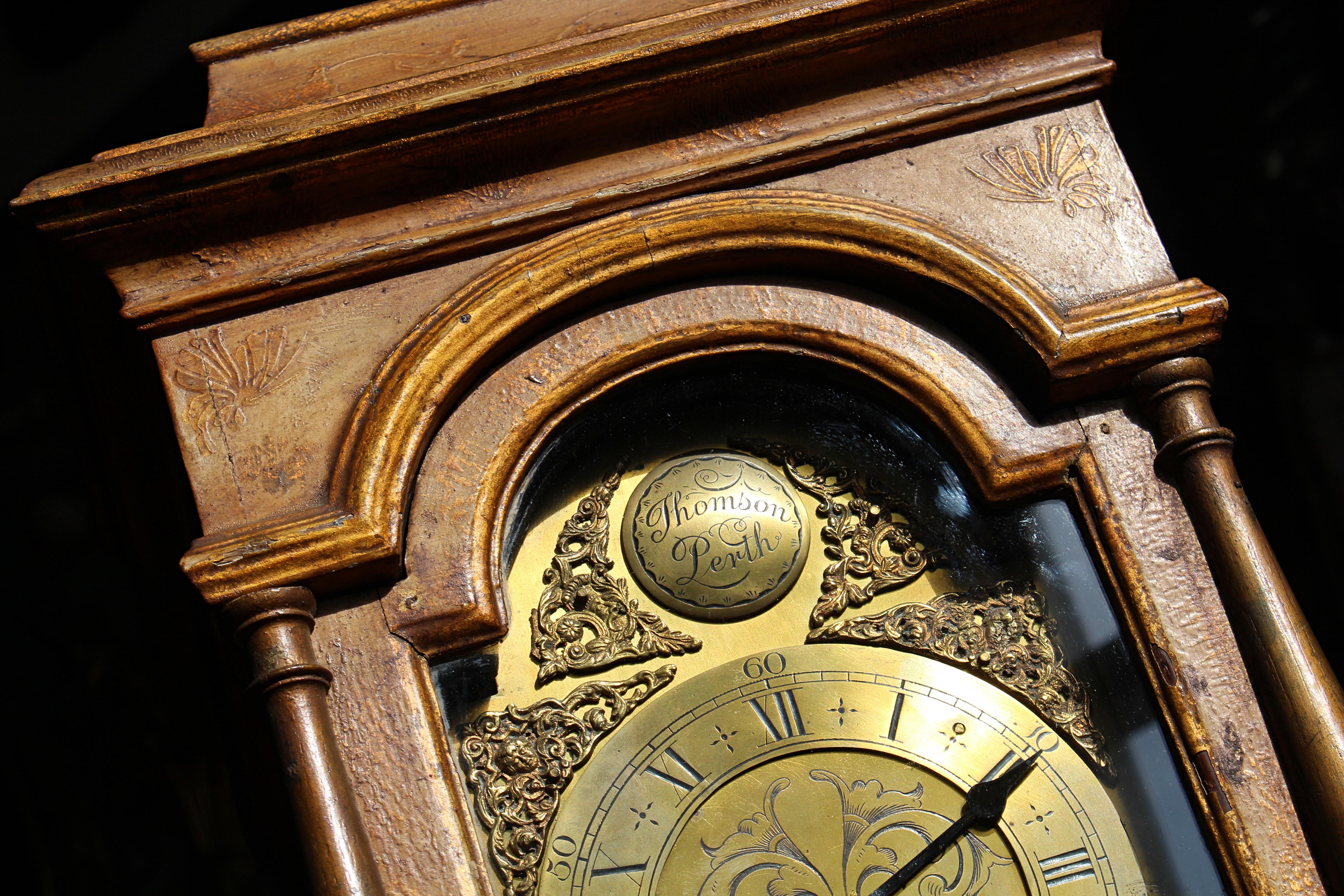 Winterhalder & Hofmeier Schwarzenbach petite horloge grand-mère chinoiseries en vente 5