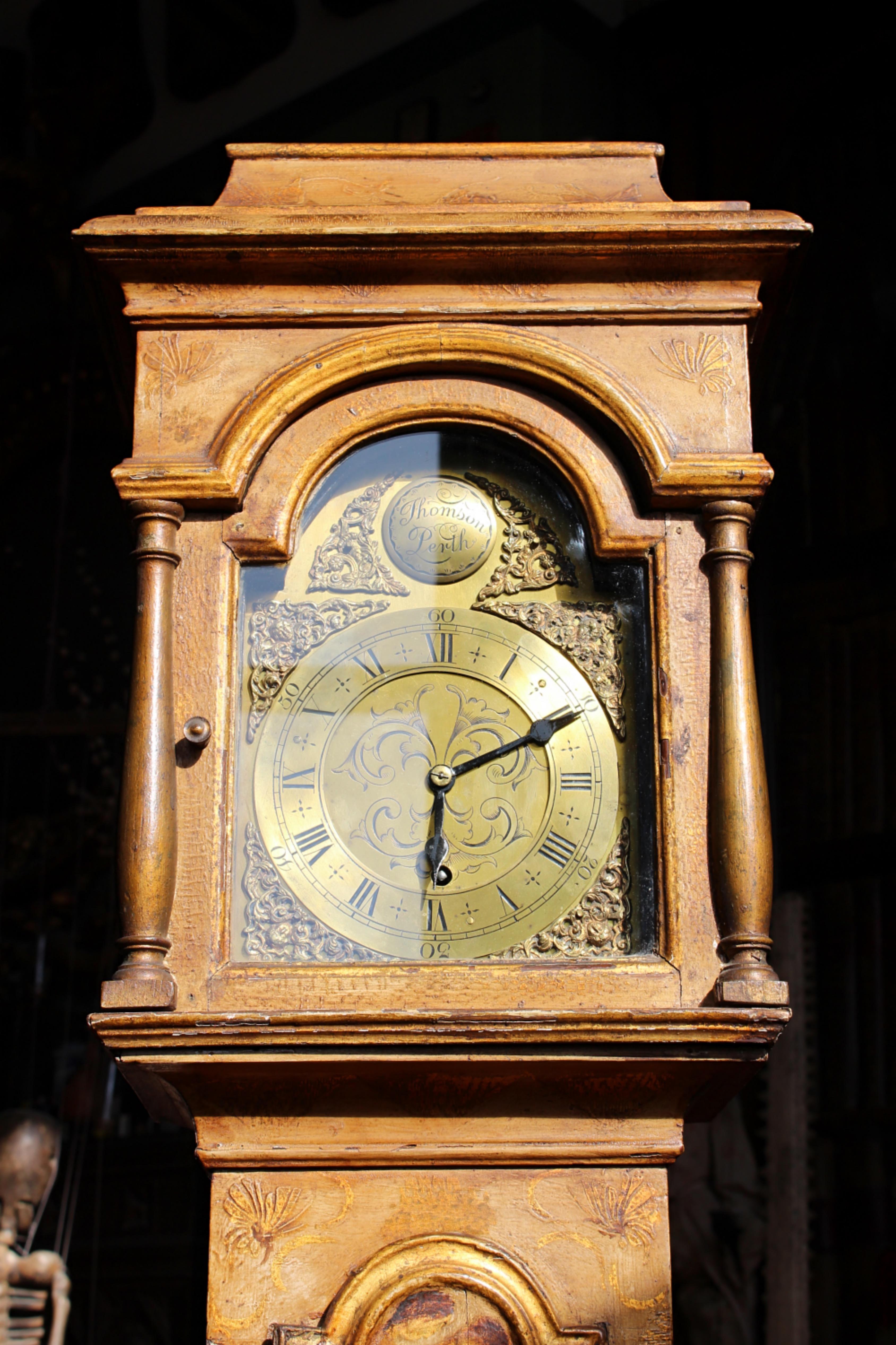 Winterhalder & Hofmeier Schwarzenbach petite horloge grand-mère chinoiseries en vente 8