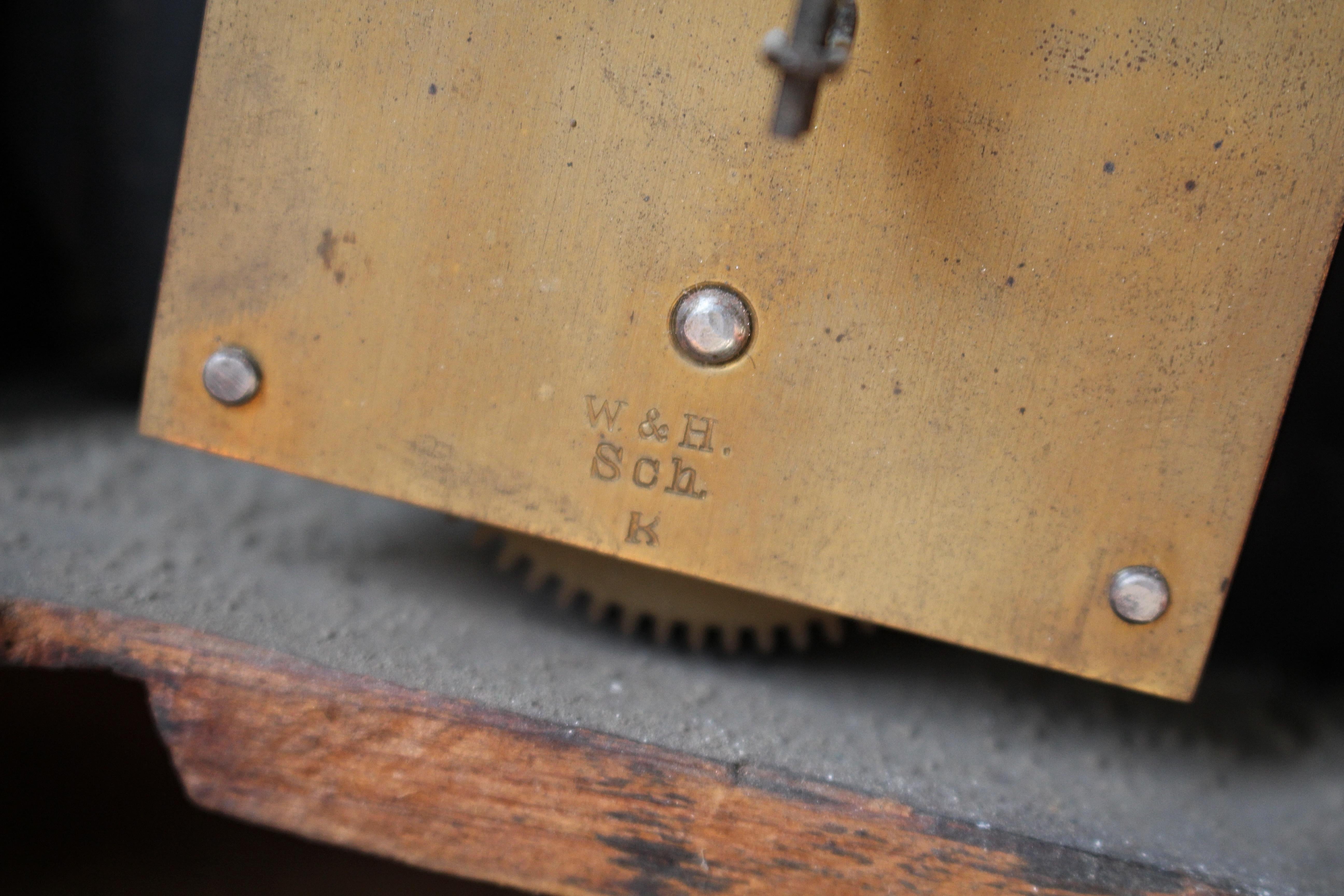 Winterhalder & Hofmeier Schwarzenbach petite horloge grand-mère chinoiseries en vente 12