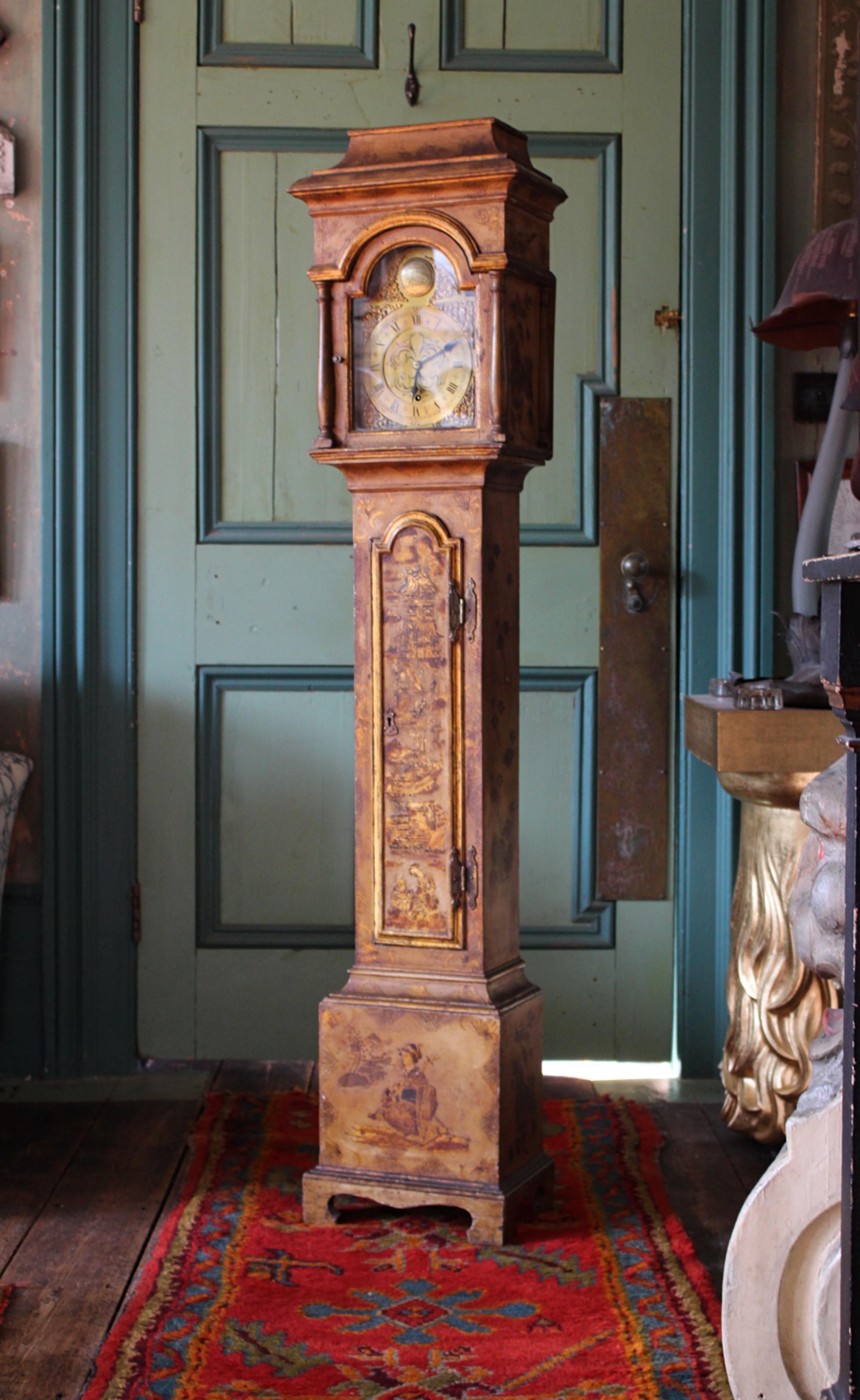 Winterhalder & Hofmeier Schwarzenbach petite horloge grand-mère chinoiseries Bon état - En vente à Lowestoft, GB