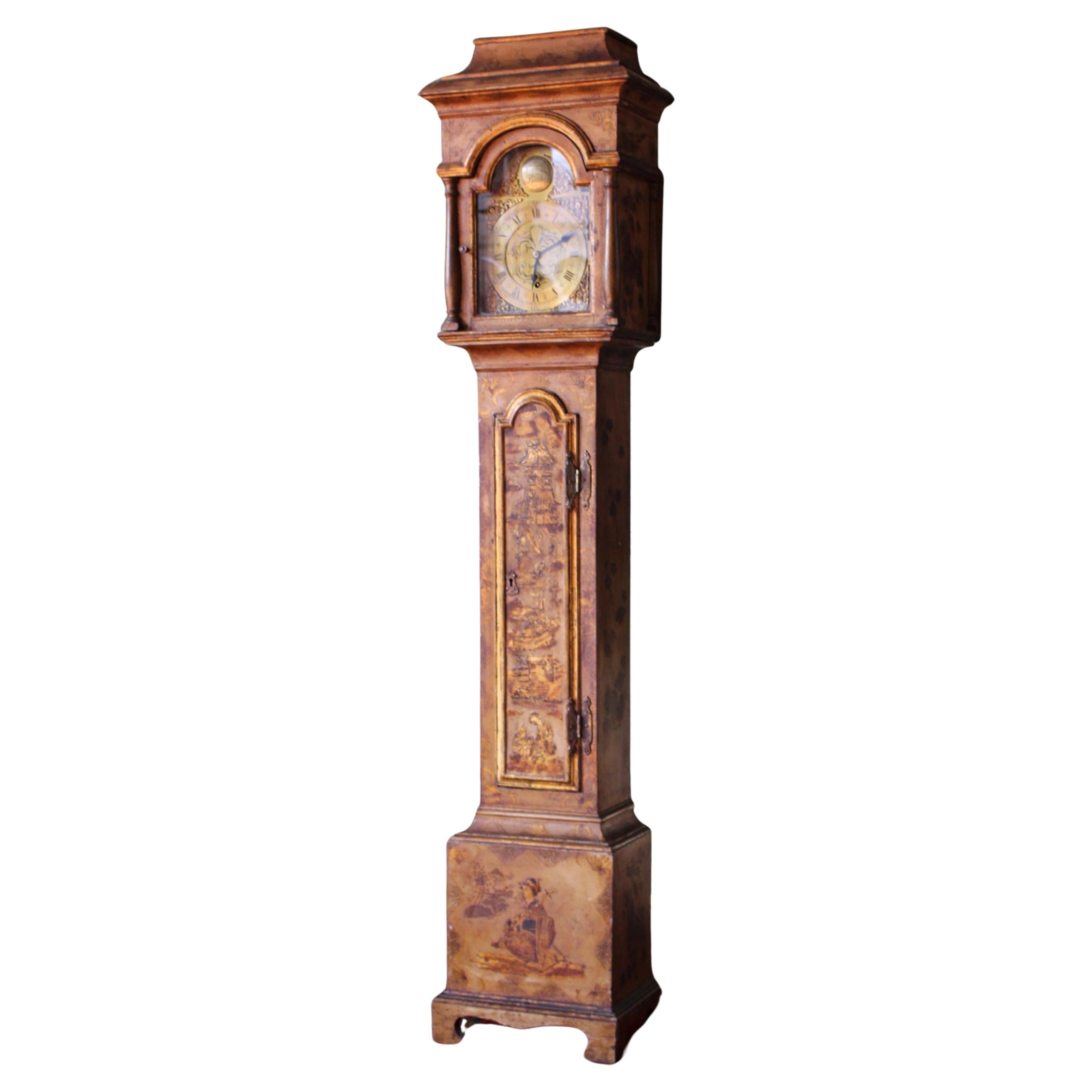 Winterhalder & Hofmeier Schwarzenbach petite horloge grand-mère chinoiseries en vente
