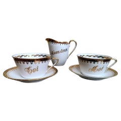 Winterling Bavaria German Coffee/Tea Service "Tète A Tète" in White Porcelain