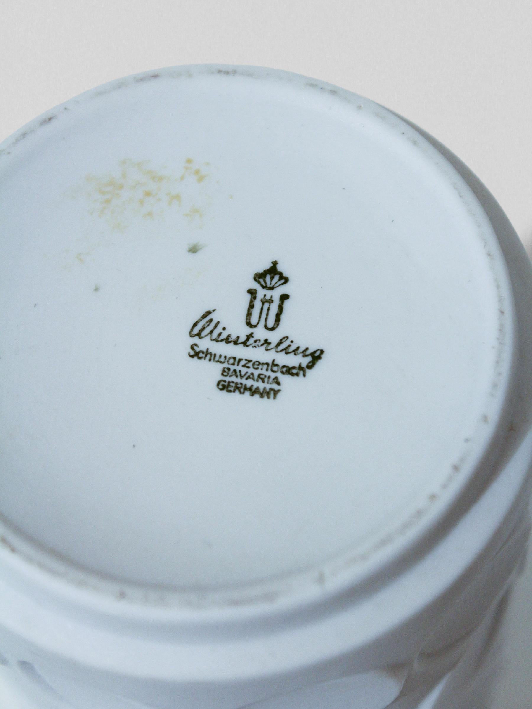 Winterling Schwarzenbach Bavaria Vintage OP Kunst Biskuitvase (Moderne) im Angebot