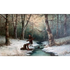 "Winter's Task" Oil on Canvas by Henry a Duessel