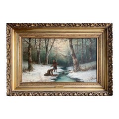 "Winter's Task" Oil on Canvas by Henry a Duessel