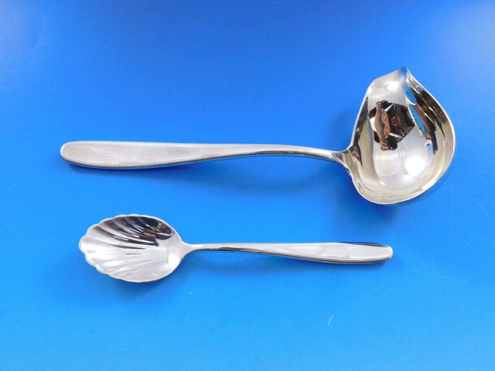 Winterset by Buccellati Italy Sterling Silver Flatware Service Set 103 pieces For Sale 7