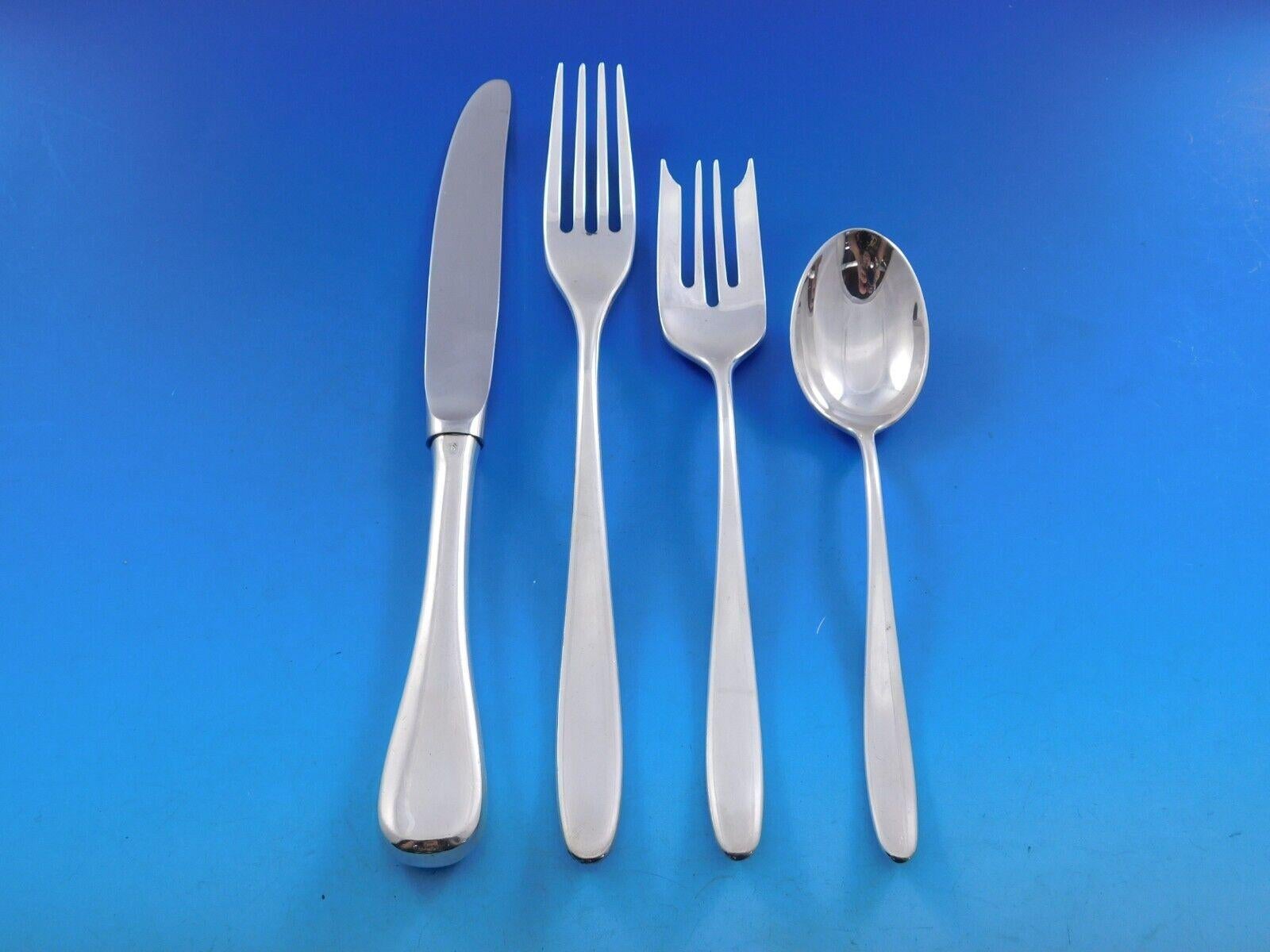 Winterset by Buccellati Italy Sterling Silver Flatware Service Set 103 pieces In Excellent Condition For Sale In Big Bend, WI