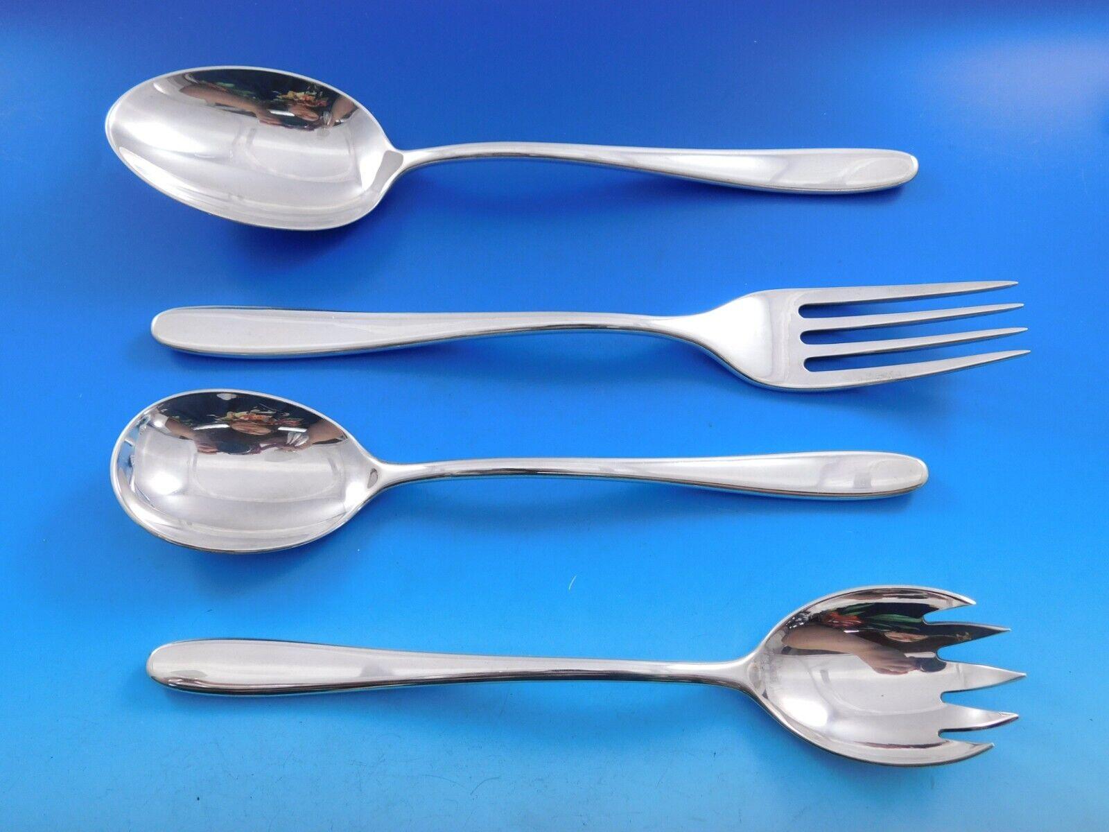 Winterset by Buccellati Italy Sterling Silver Flatware Service Set 103 pieces For Sale 5