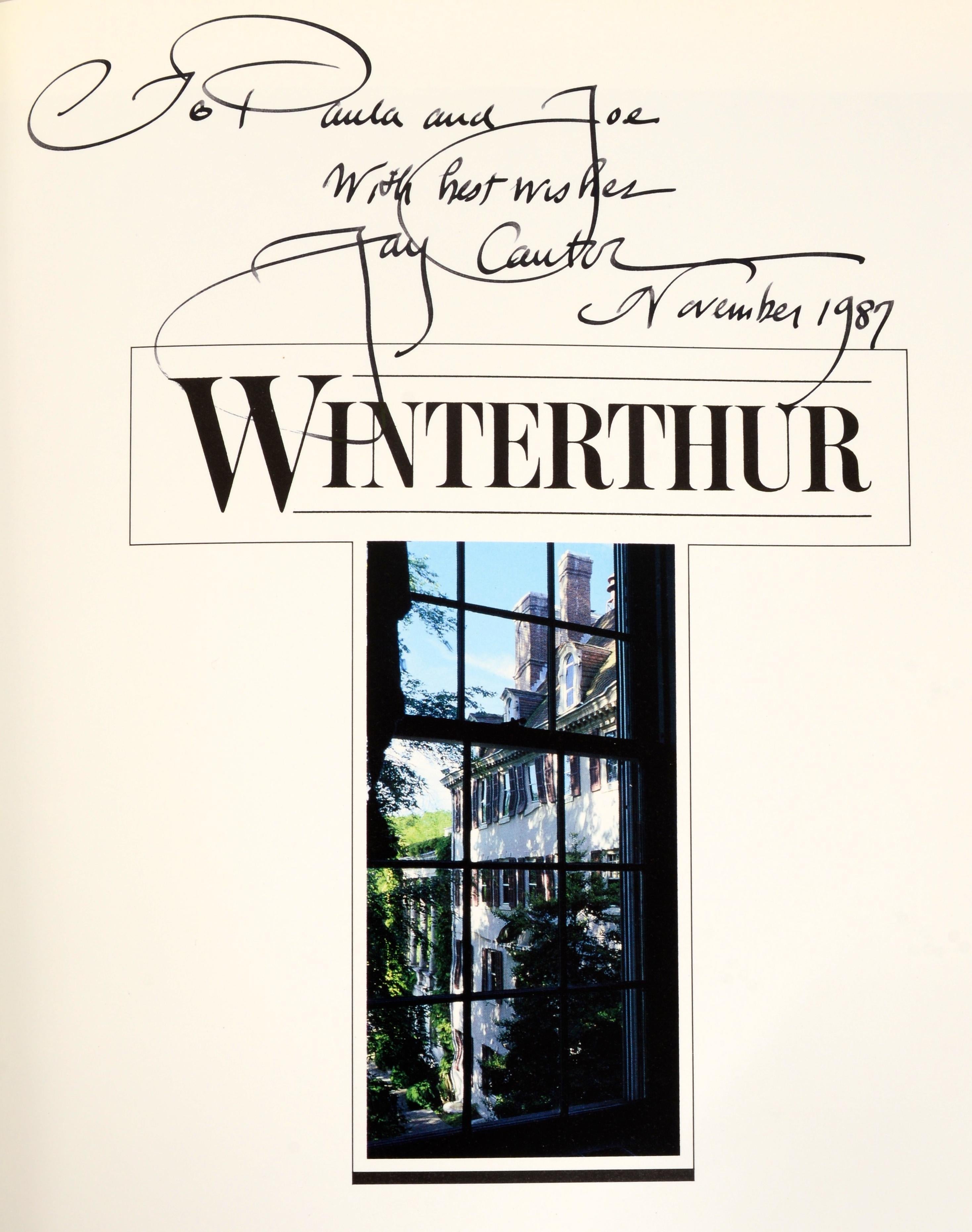 Winterthur by Jay E. Cantor, Signed and Inscribed by the Author. Published by Harry N. Abrams, New York, NY, 1986. 2nd Ed hardcover with dust jacket. Traces the history of the Delaware mansion now used as a museum and describes its invaluable
