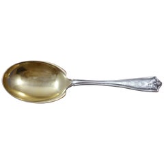 Winthrop By Tiffany & Co. Sterling Silver Berry Spoon Gold Washed 9 1/4"