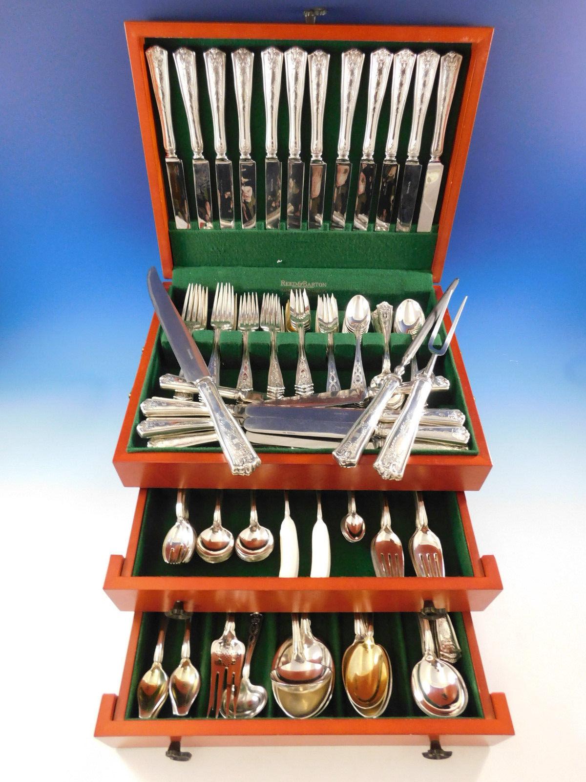 Monumental Winthrop by Tiffany & Co. Sterling Silver Flatware set - 193 pieces. This set includes: 

12 dinner knives, 10 1/4